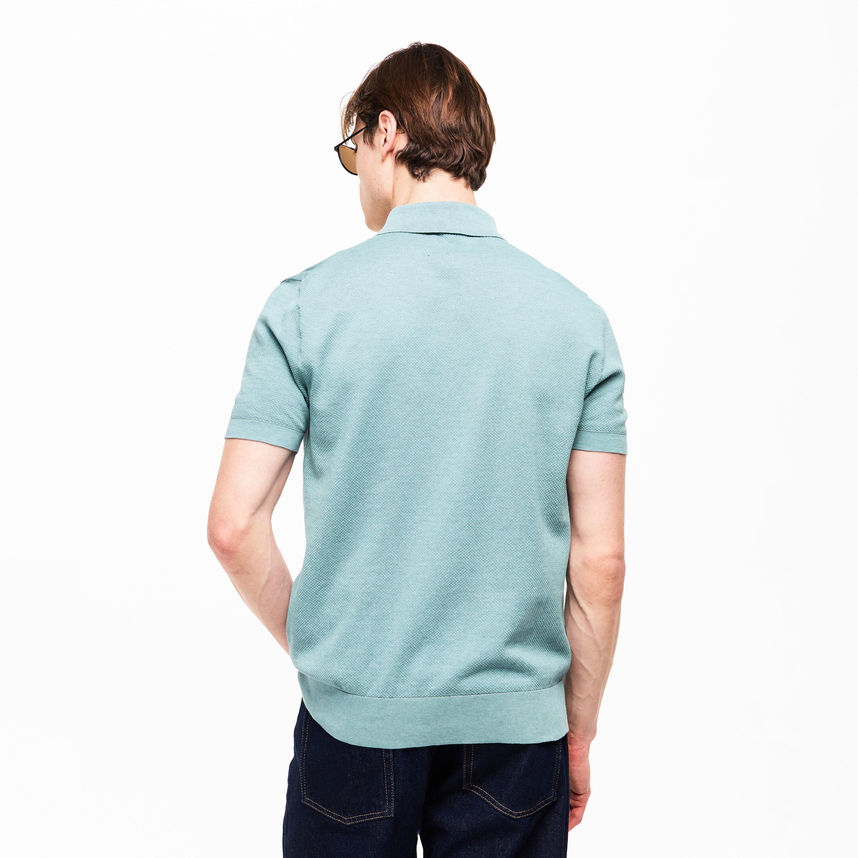 Nile/Graphite - Brioni - Men's Short Sleeve Polo Shirt - 4