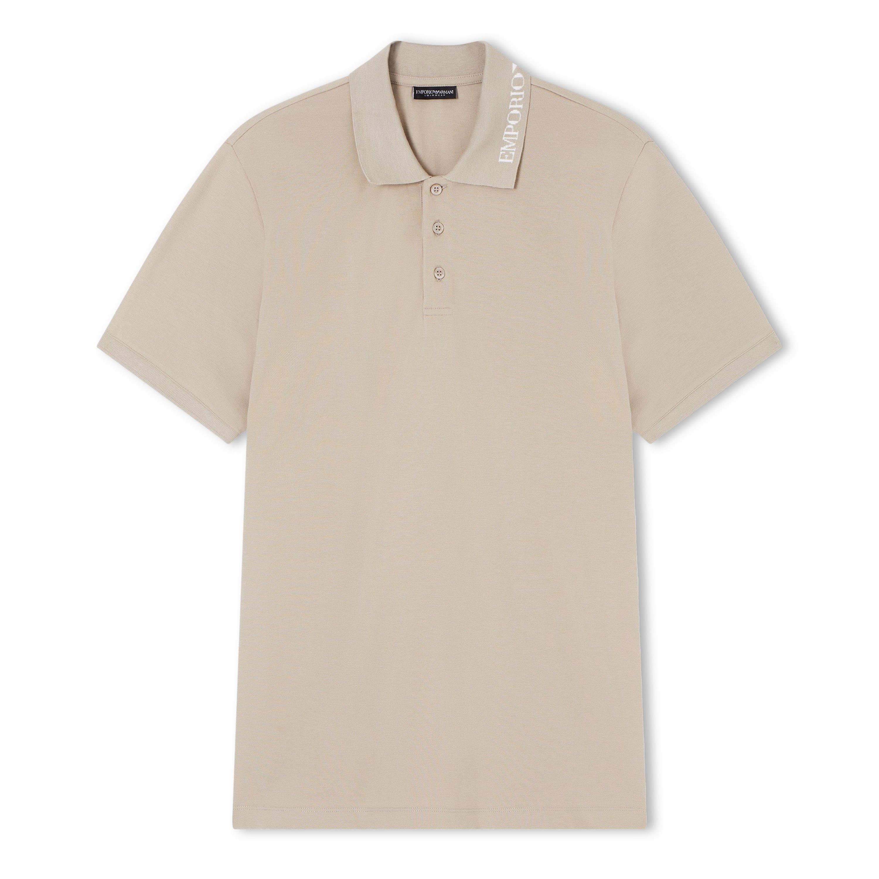 Taupe - Emporio Armani - Men's Short Sleeve Polo Shirt - 1