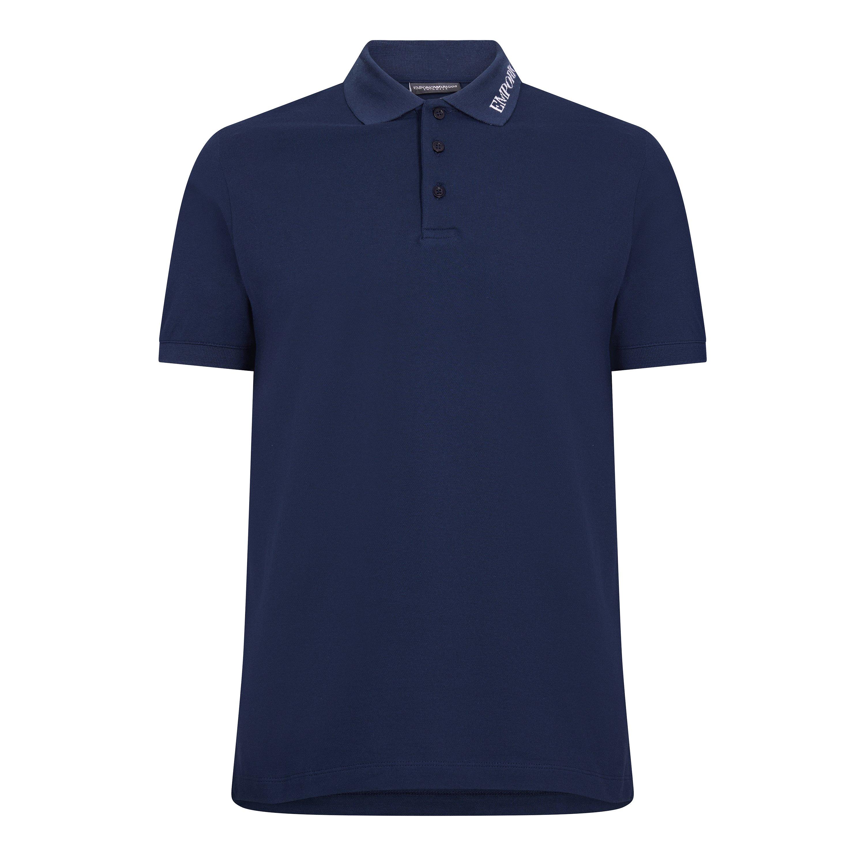 Emporio Armani Men's Short Sleeve Polo Shirt - Armani Blue - XL