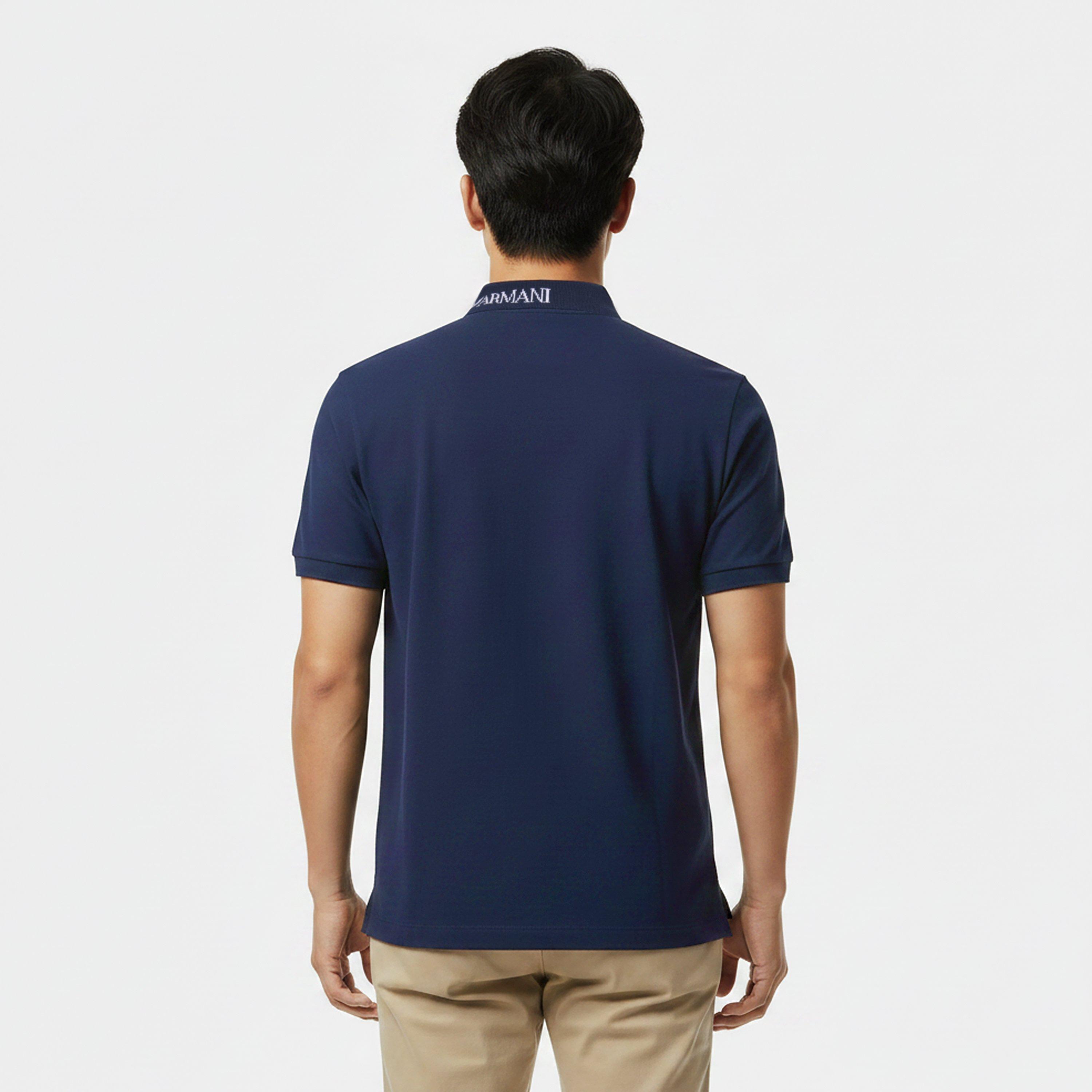 Armani Blue - Emporio Armani - Men's Short Sleeve Polo Shirt - 4