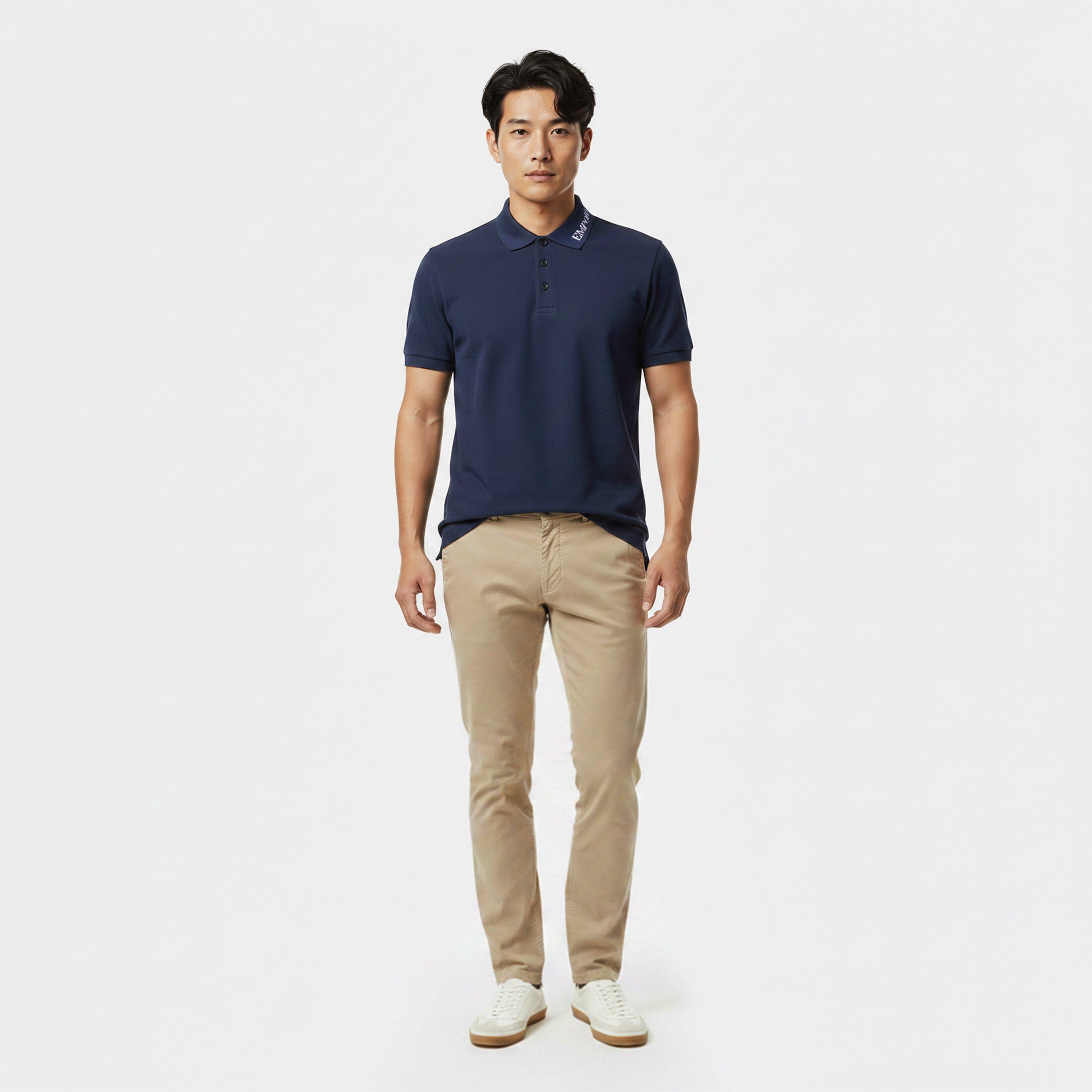 Armani Blue - Emporio Armani - Men's Short Sleeve Polo Shirt - 6