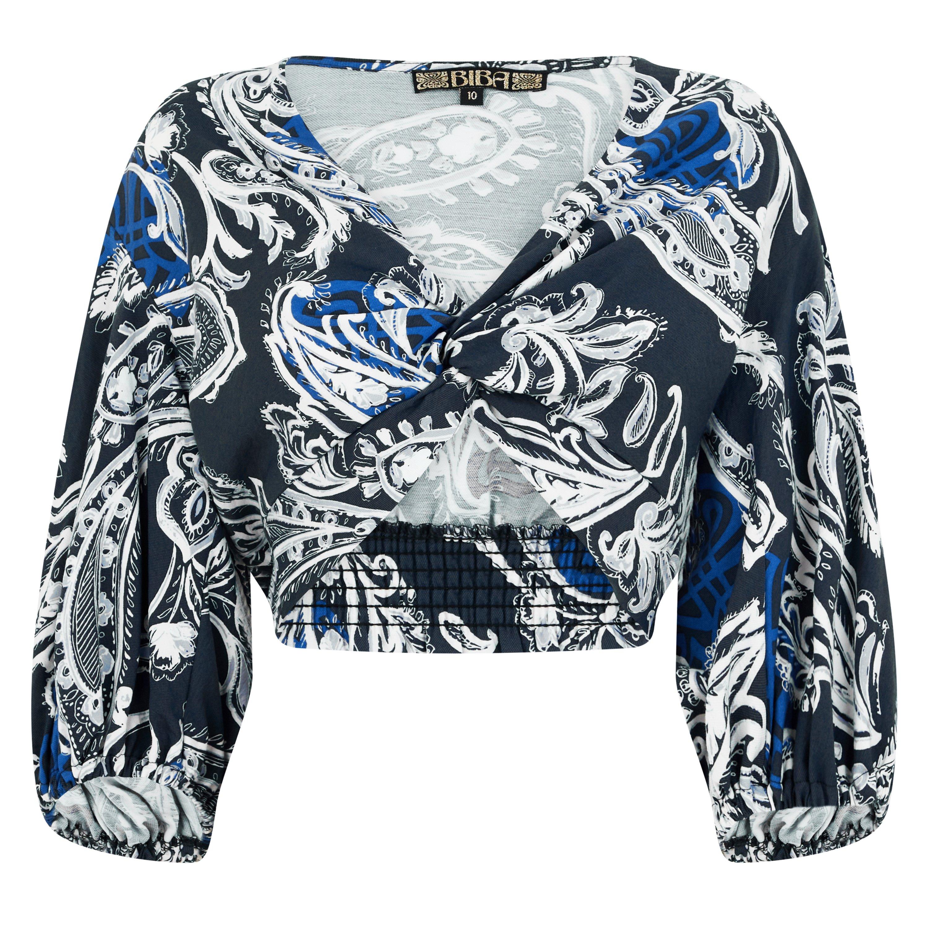 Paisley uzorak - Biba - Biba Cropped Blouse - 5