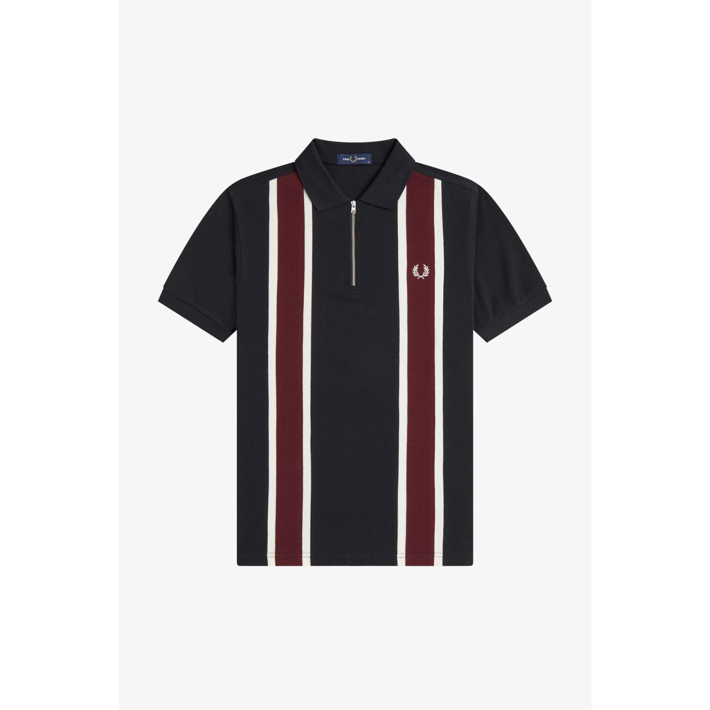 Fred Perry Men's Short Sleeve Polo Shirt - Black/Ox 102 - M