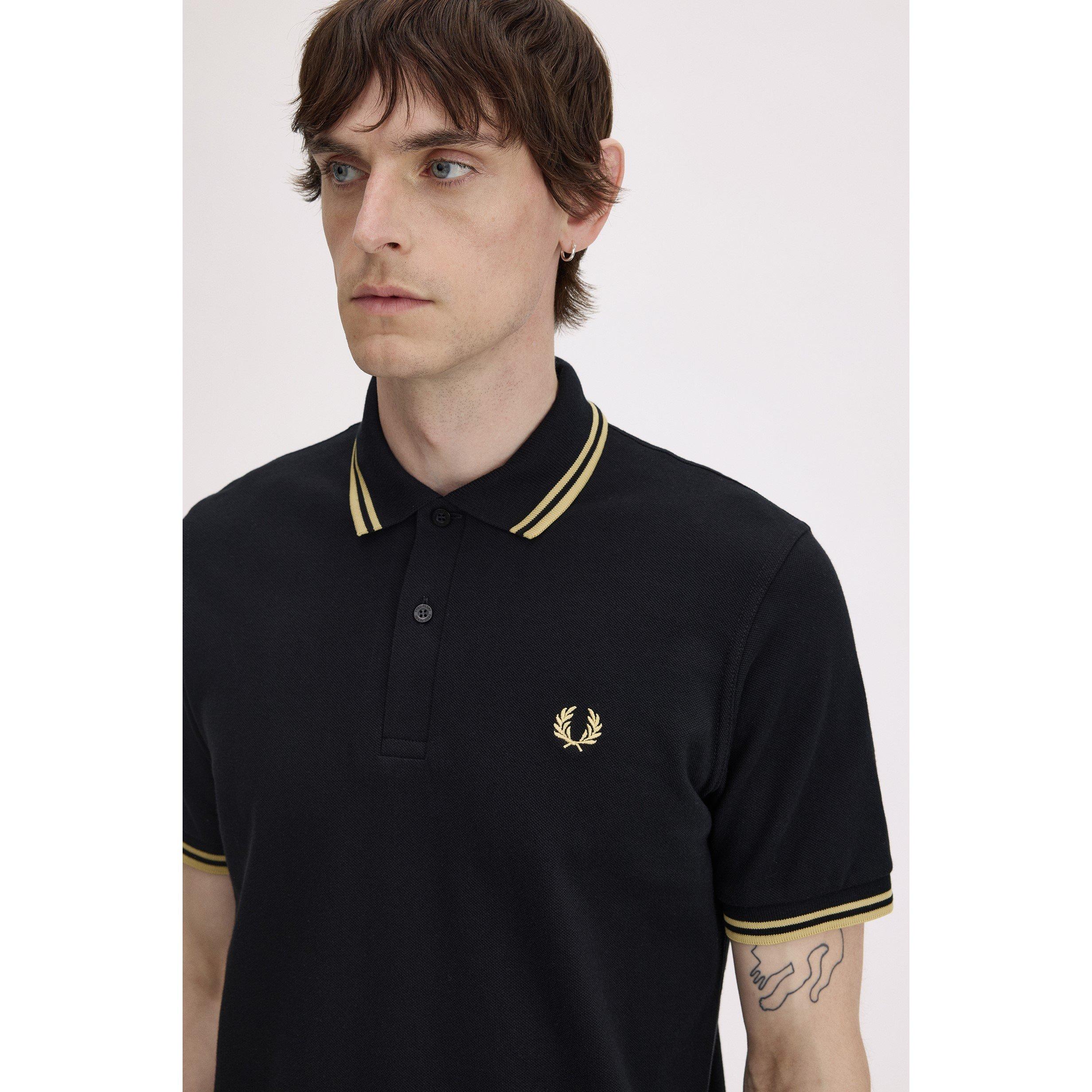 Blk/Gld 157 - Fred Perry - Fred MIE Tip Polo Sn62 - 5