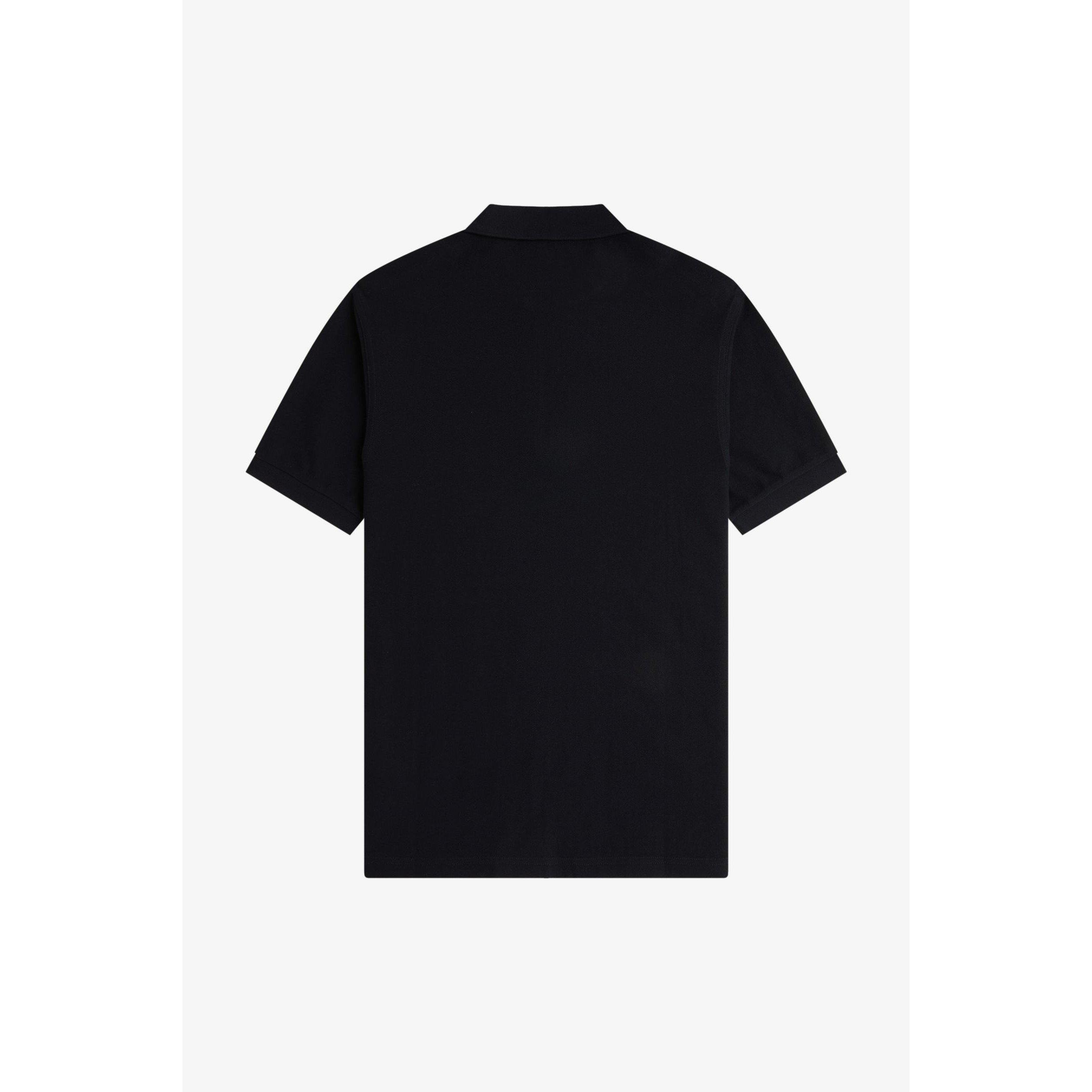 Blk/Gld 90A - Fred Perry - Fred Vert Strp Polo Sn62 - 2