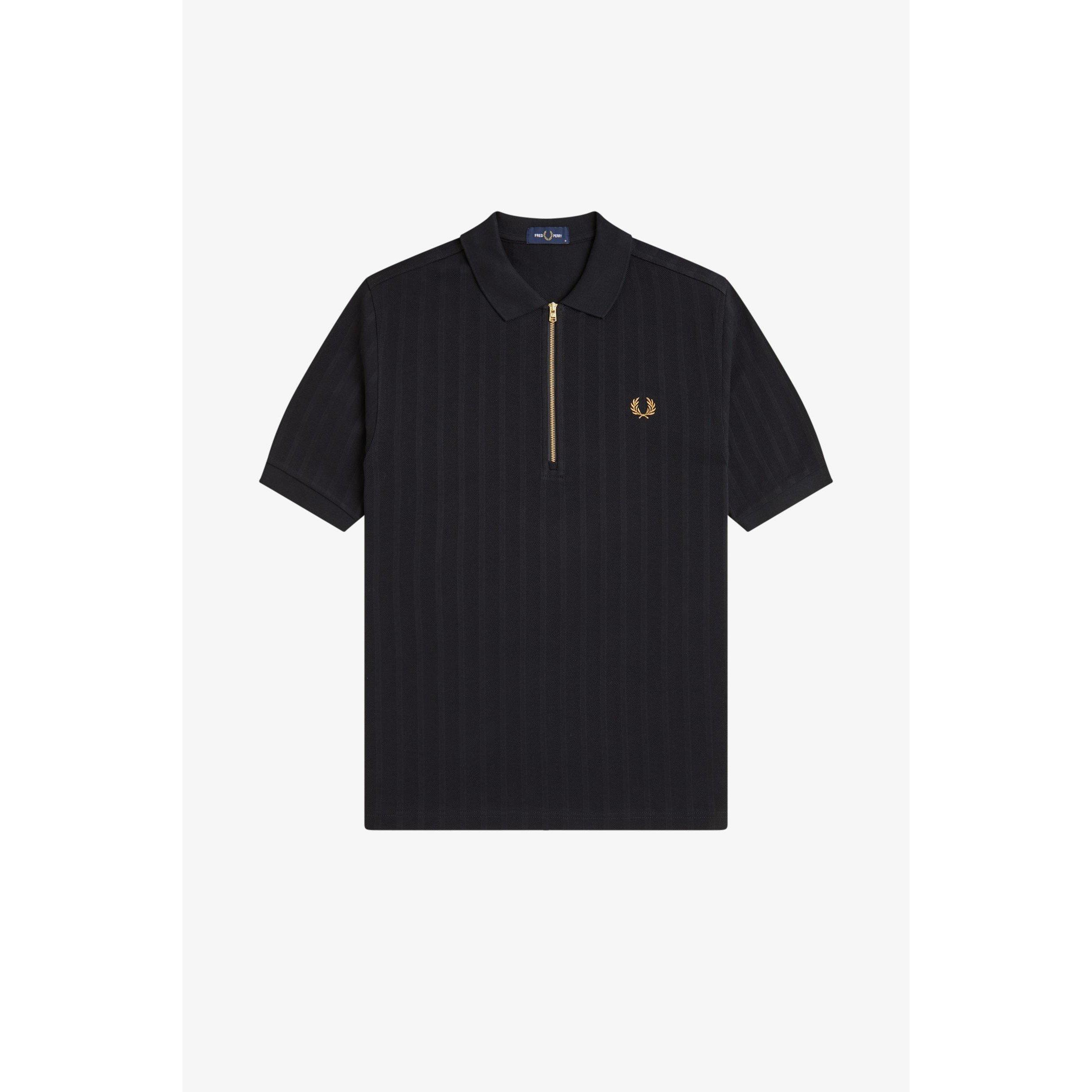 Fred Perry Men's Short Sleeve Polo Shirt - Blk/Gld 102 - L