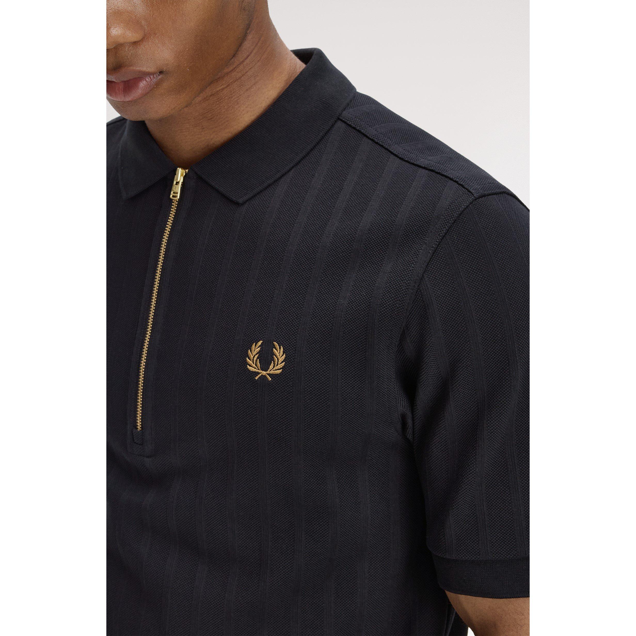 Blk/Gld 102 - Fred Perry - Fred Pique Strp Polo Sn62 - 5