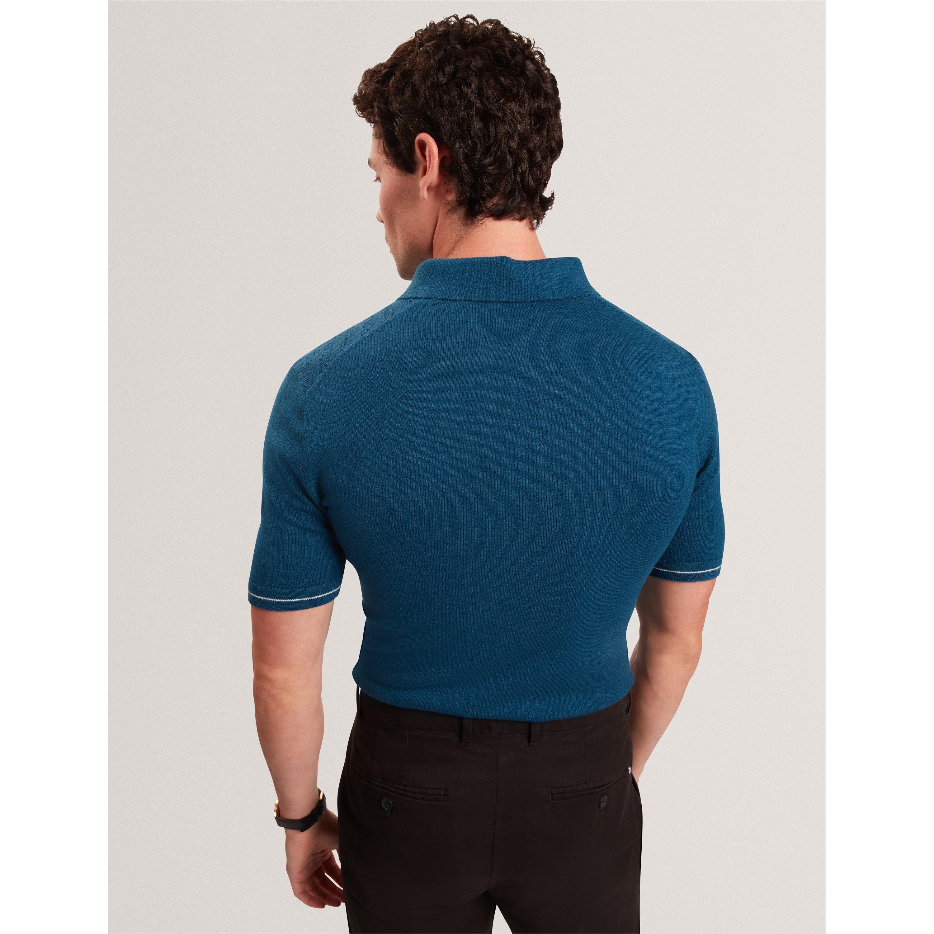 Navy - Ted Baker - Ted SS Print Polo Sn61 - 3