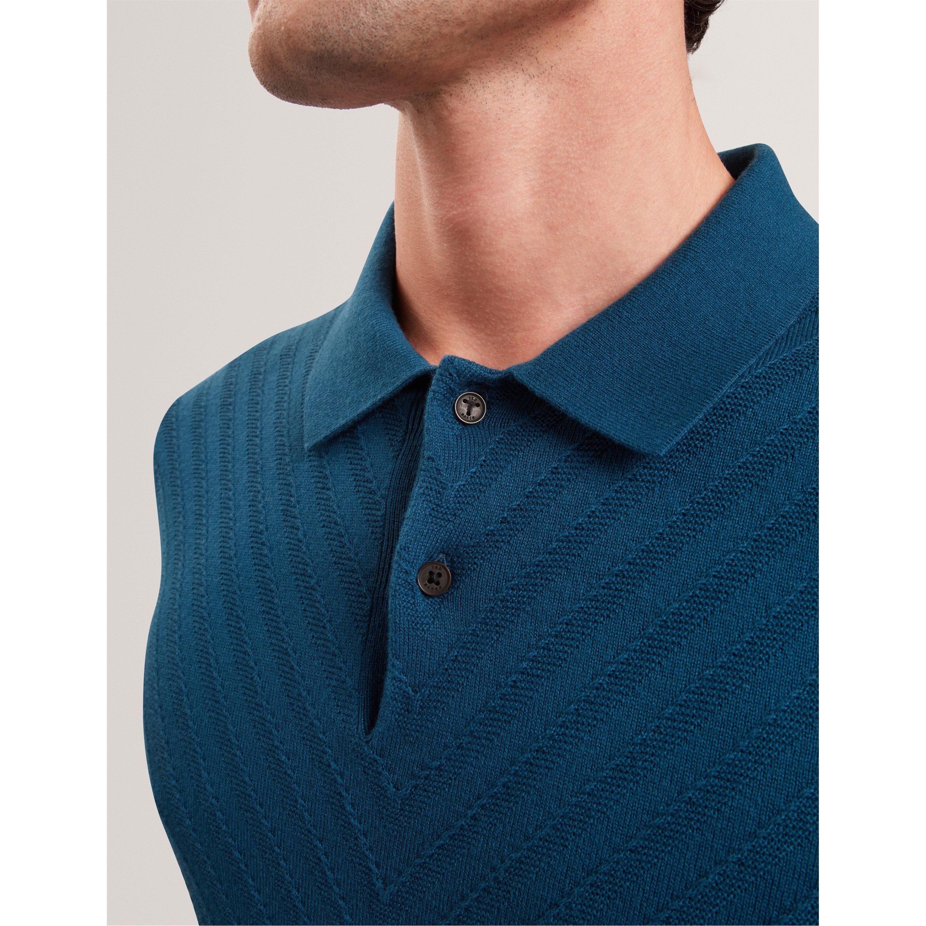 Navy - Ted Baker - Ted SS Print Polo Sn61 - 4