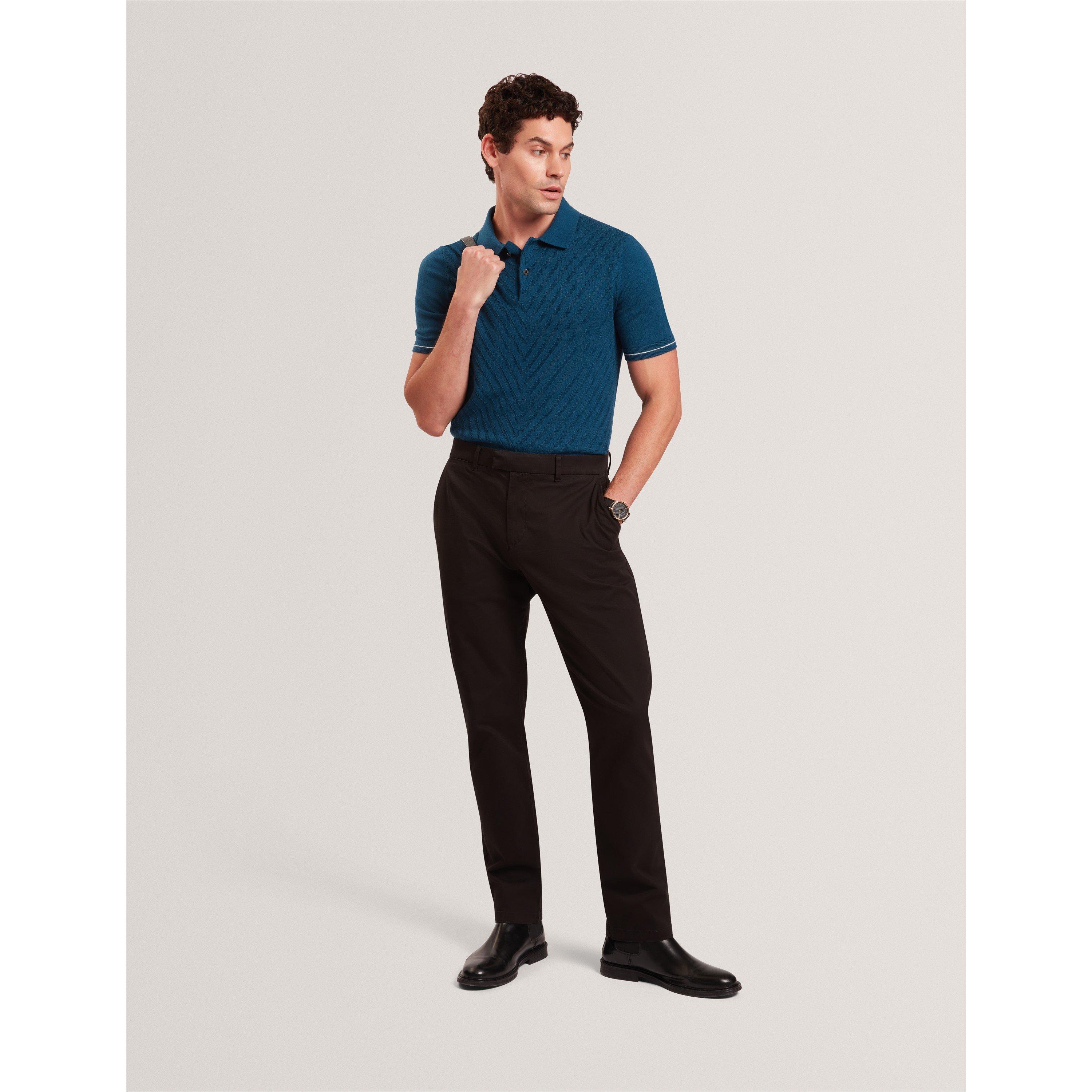 Navy - Ted Baker - Ted SS Print Polo Sn61 - 5