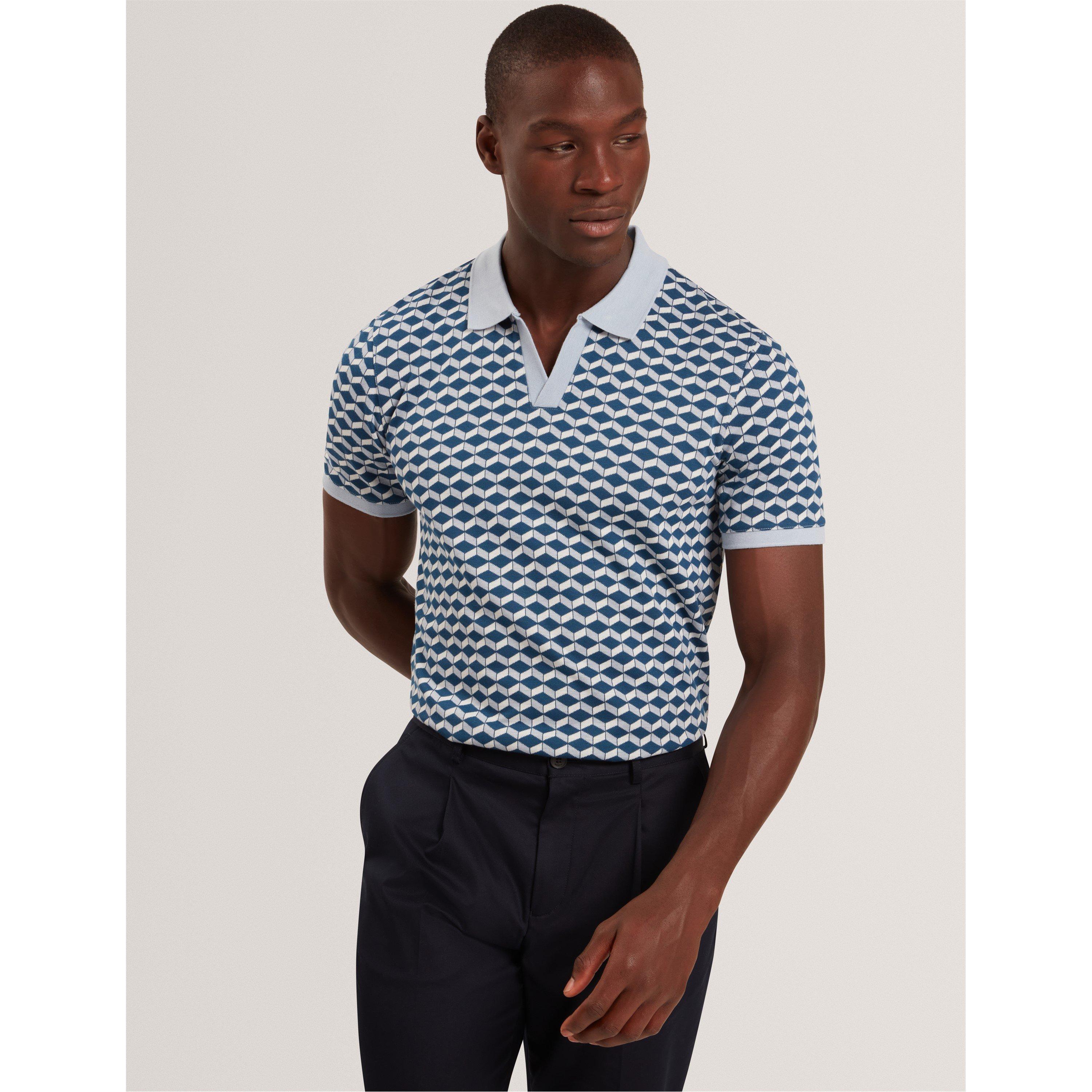 Dk-Blue - Ted Baker - Ted SS Jacquard Polo Sn61 - 2