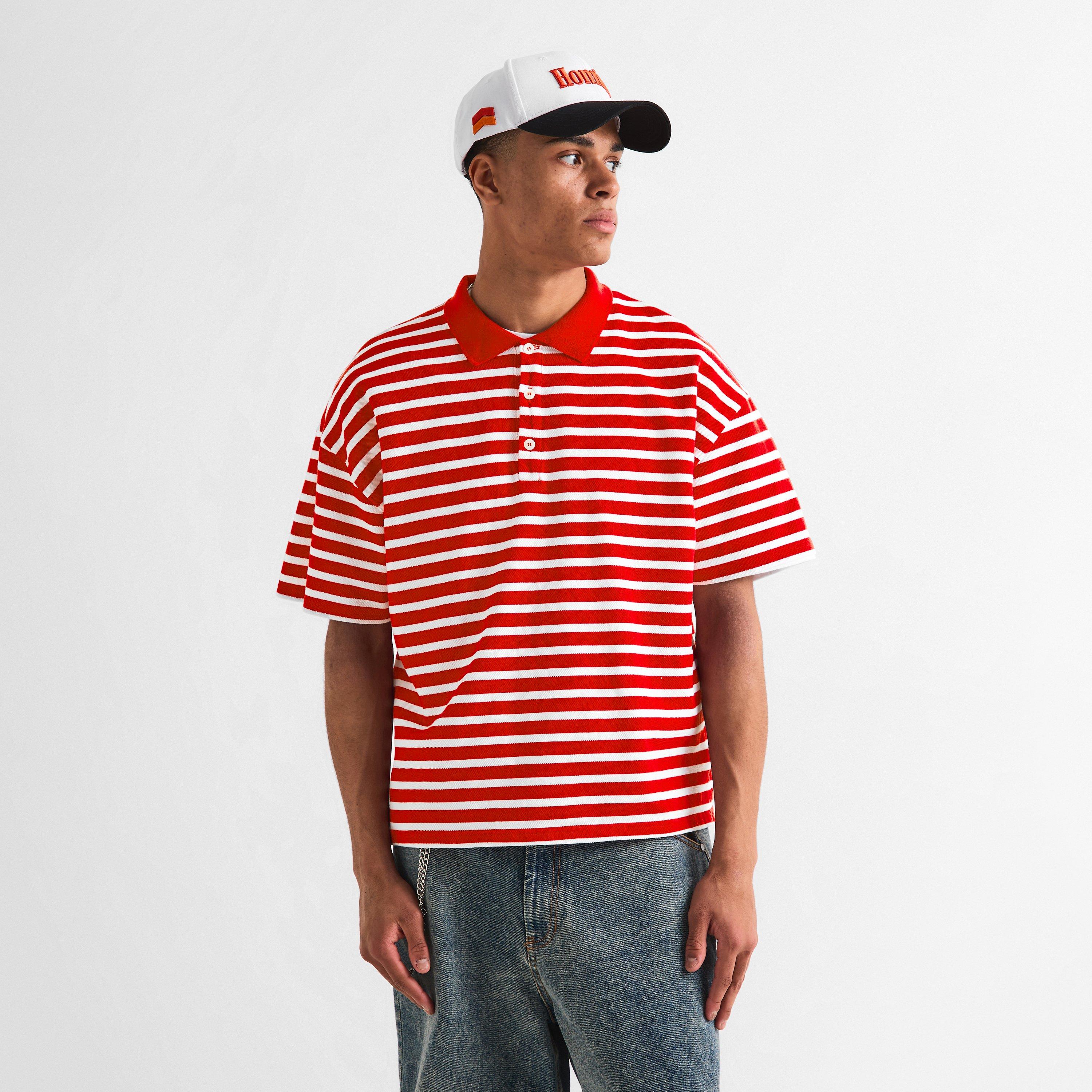 Red/ Ecru - Summit - Men's Short Sleeve Polo Shirt - 3