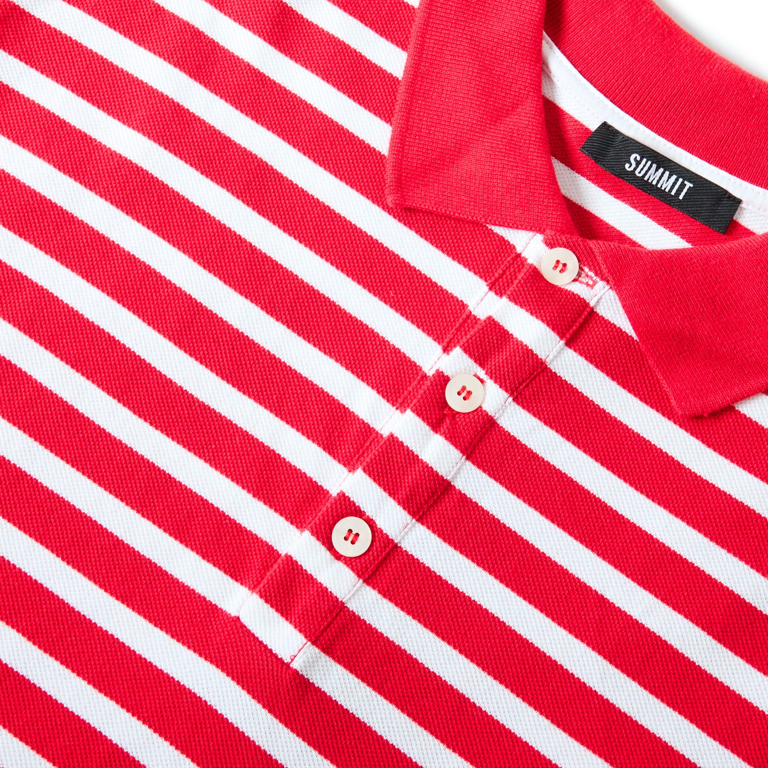 Red/ Ecru - Summit - Men's Short Sleeve Polo Shirt - 3