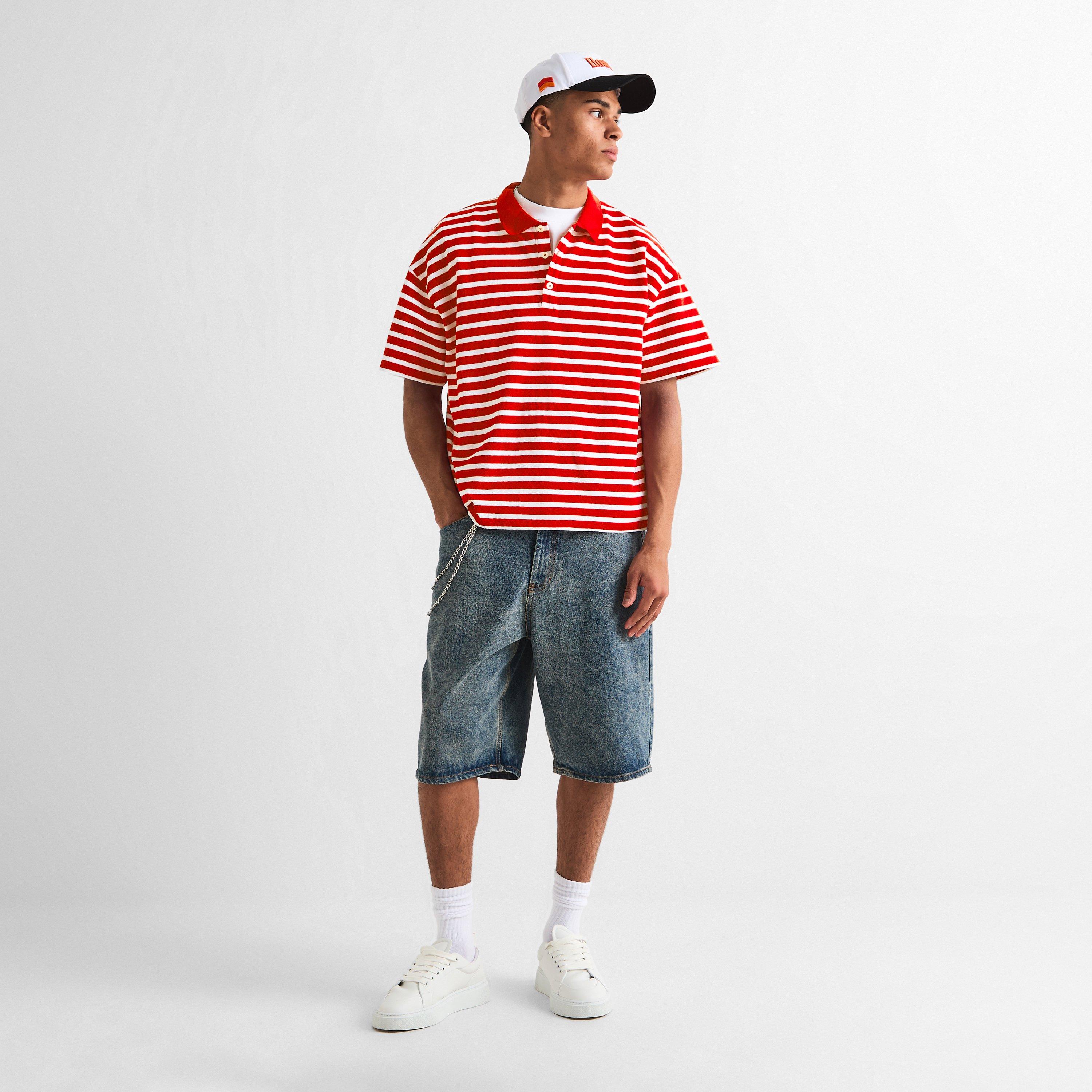 Red/ Ecru - Summit - Men's Short Sleeve Polo Shirt - 6