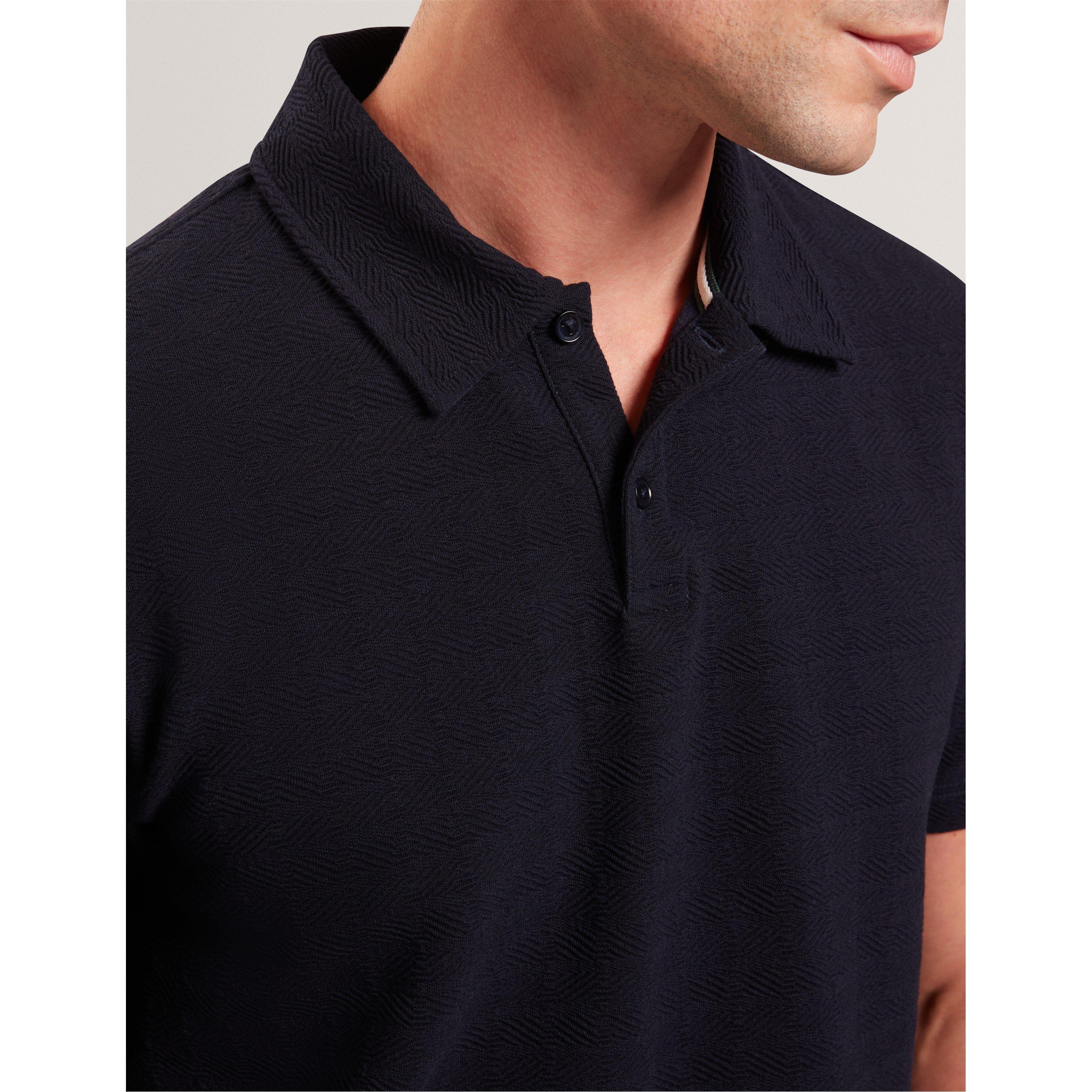 Navy - Ted Baker - Ted SS Textured Polo Sn61 - 4