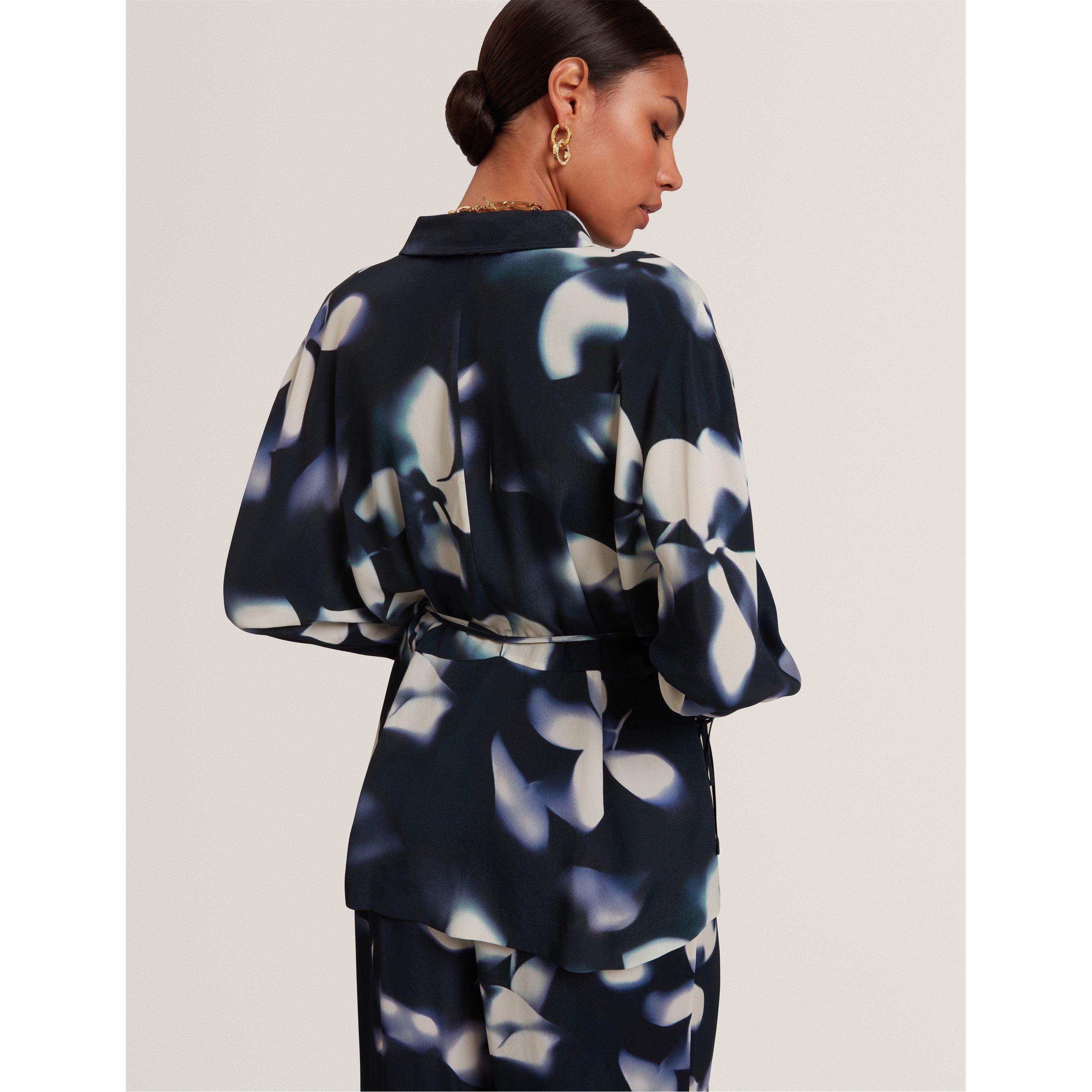 Navy - Ted Baker - Ted LS Print Shirt Ld61 - 3