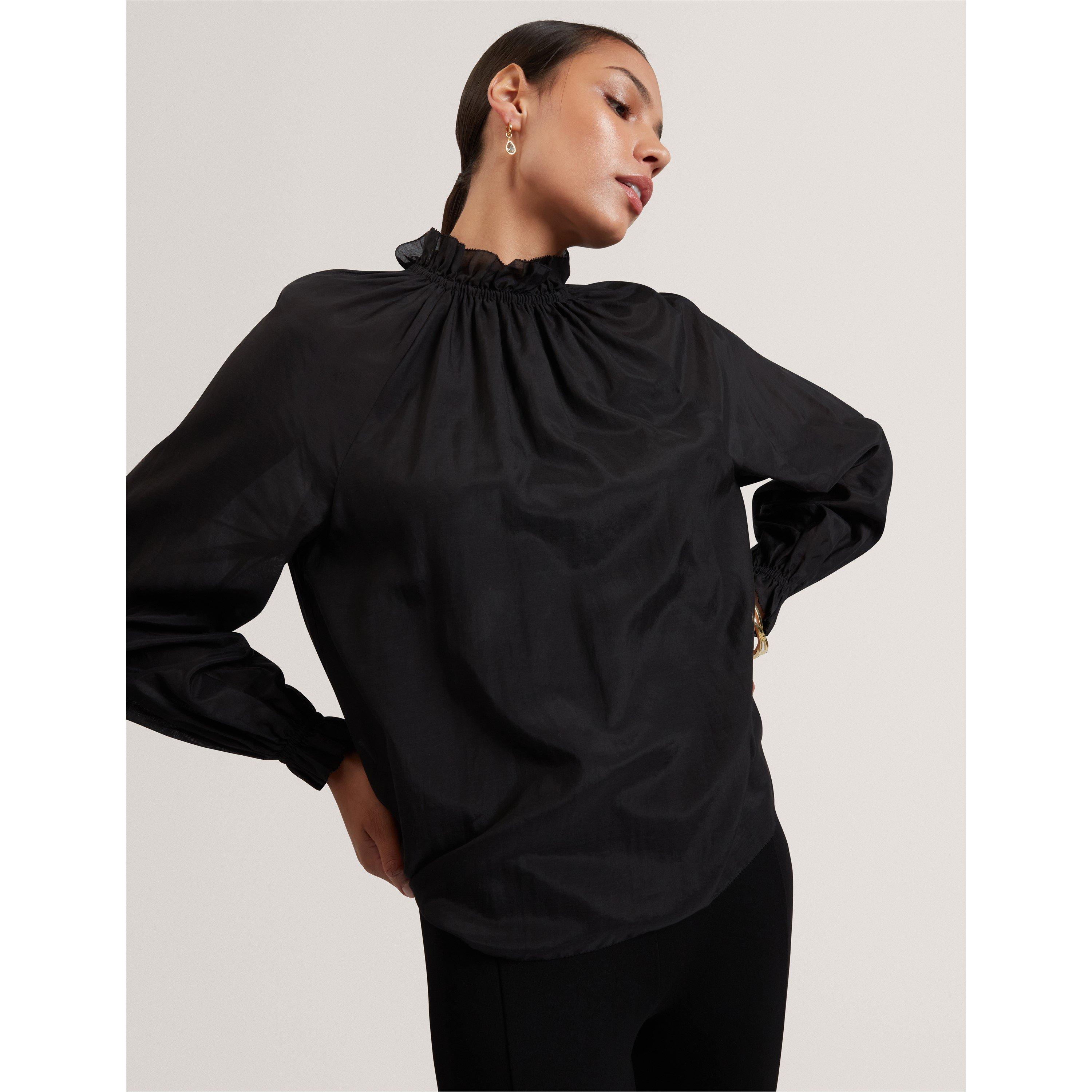 Black - Ted Baker - Ted LS Plain Blouse Ld61 - 2