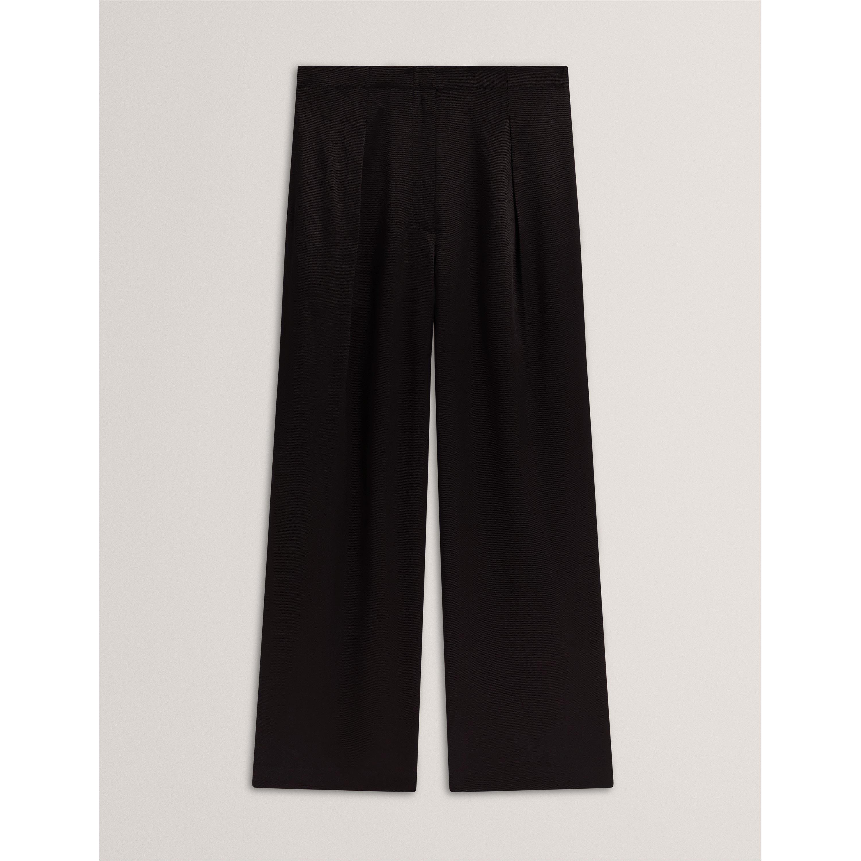 Black - Ted Baker - Women's Elastic Back Straight Leg Trousers - 1