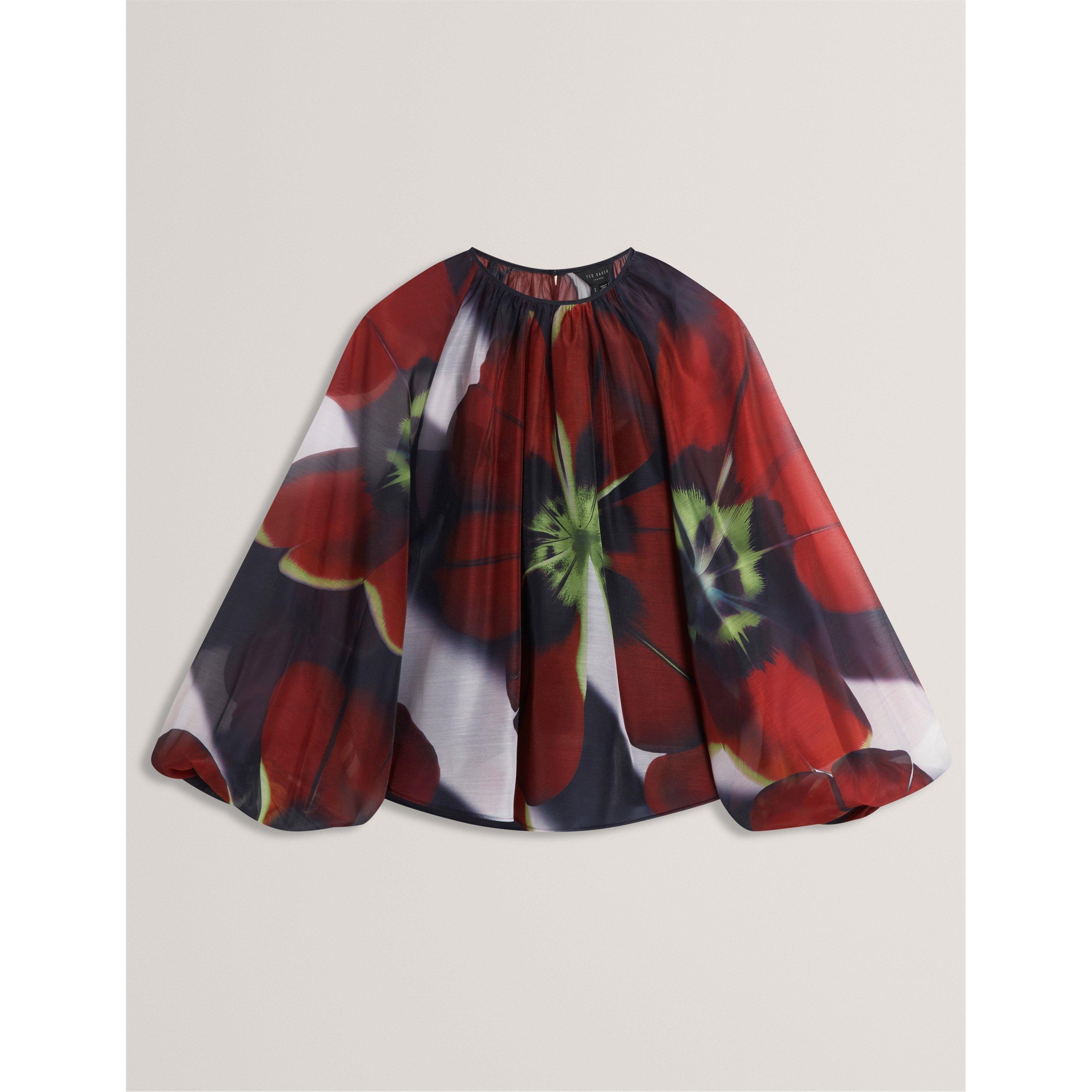 Azul Marinho - Ted Baker - Women's Long Sleeve Print Blouse - 1