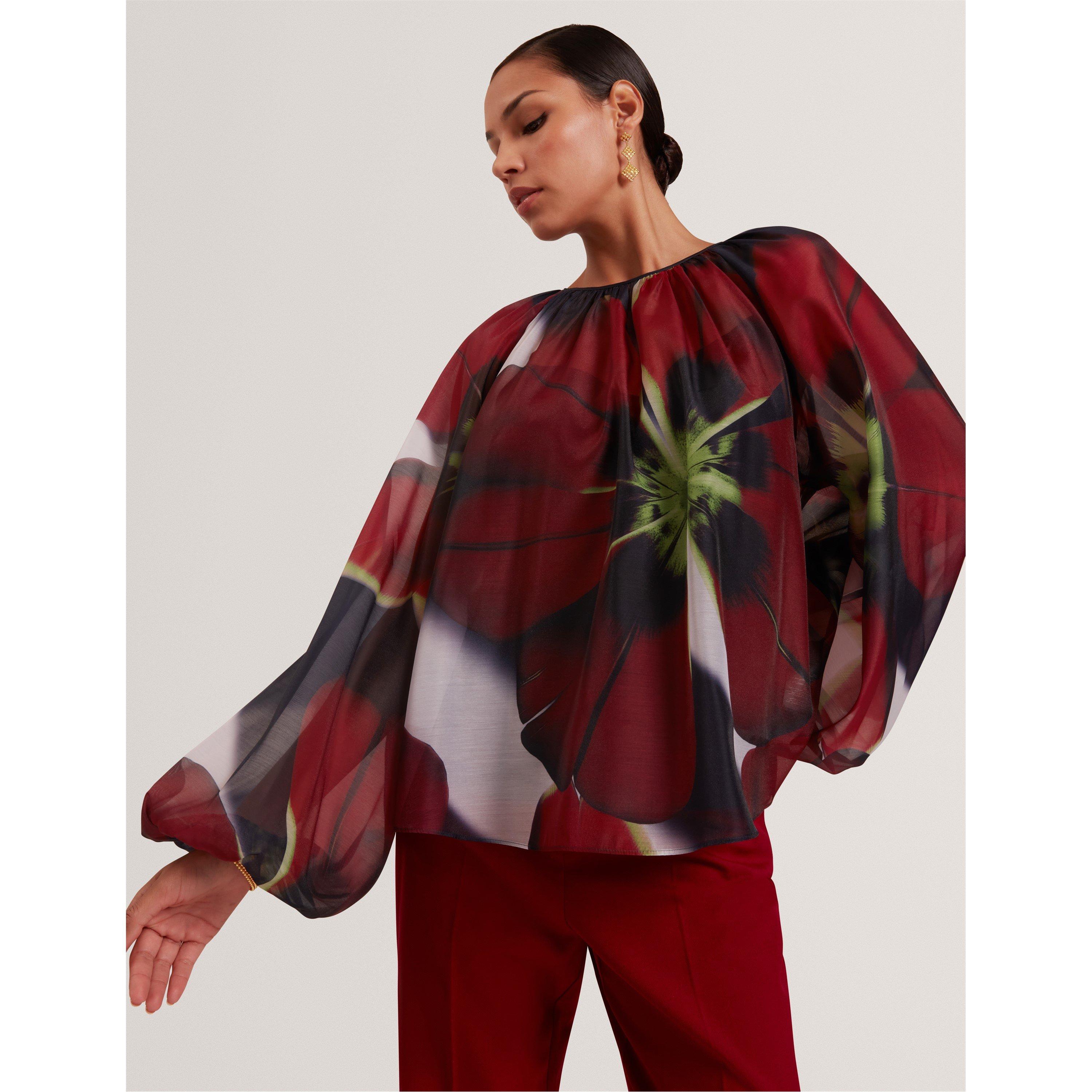 Navy - Ted Baker - Ted LS Print Top Ld61 - 2