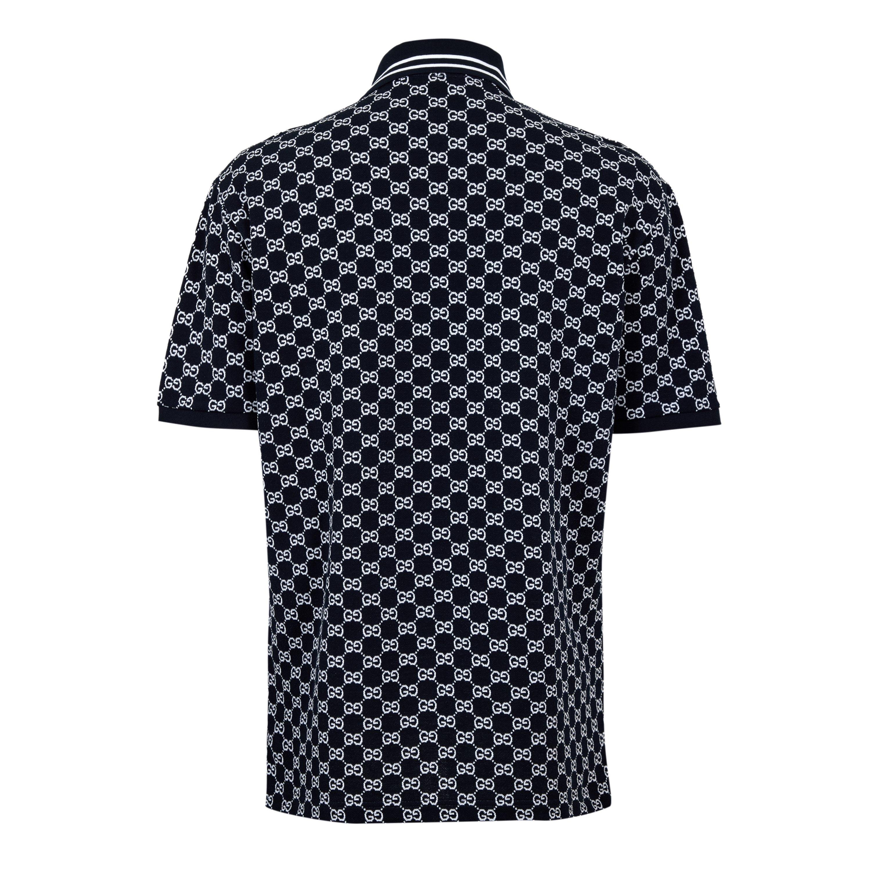 Navy/White - Gucci - Men's Short Sleeve Polo Shirt - 2