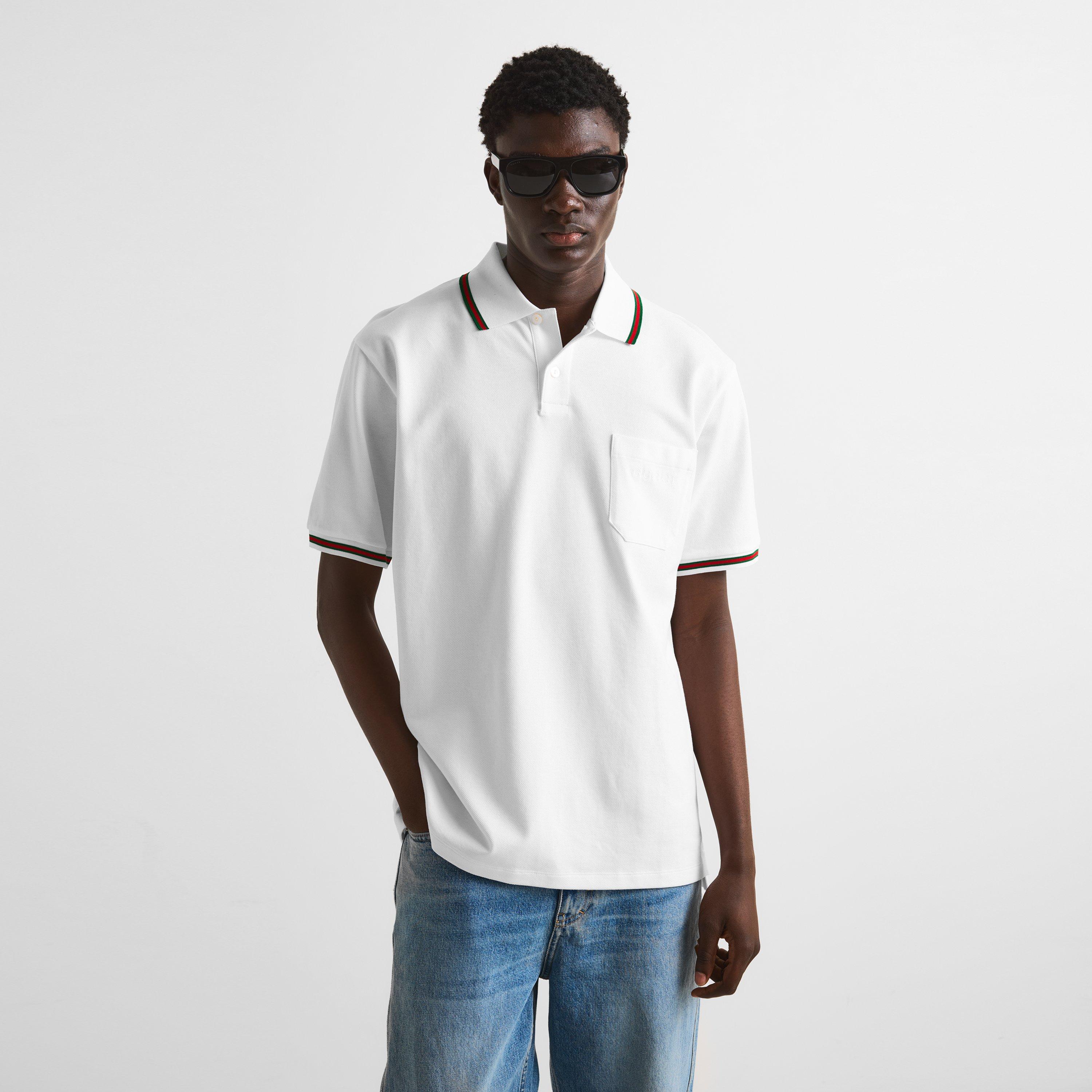 White - Gucci - Men's Short Sleeve Polo Shirt - 3