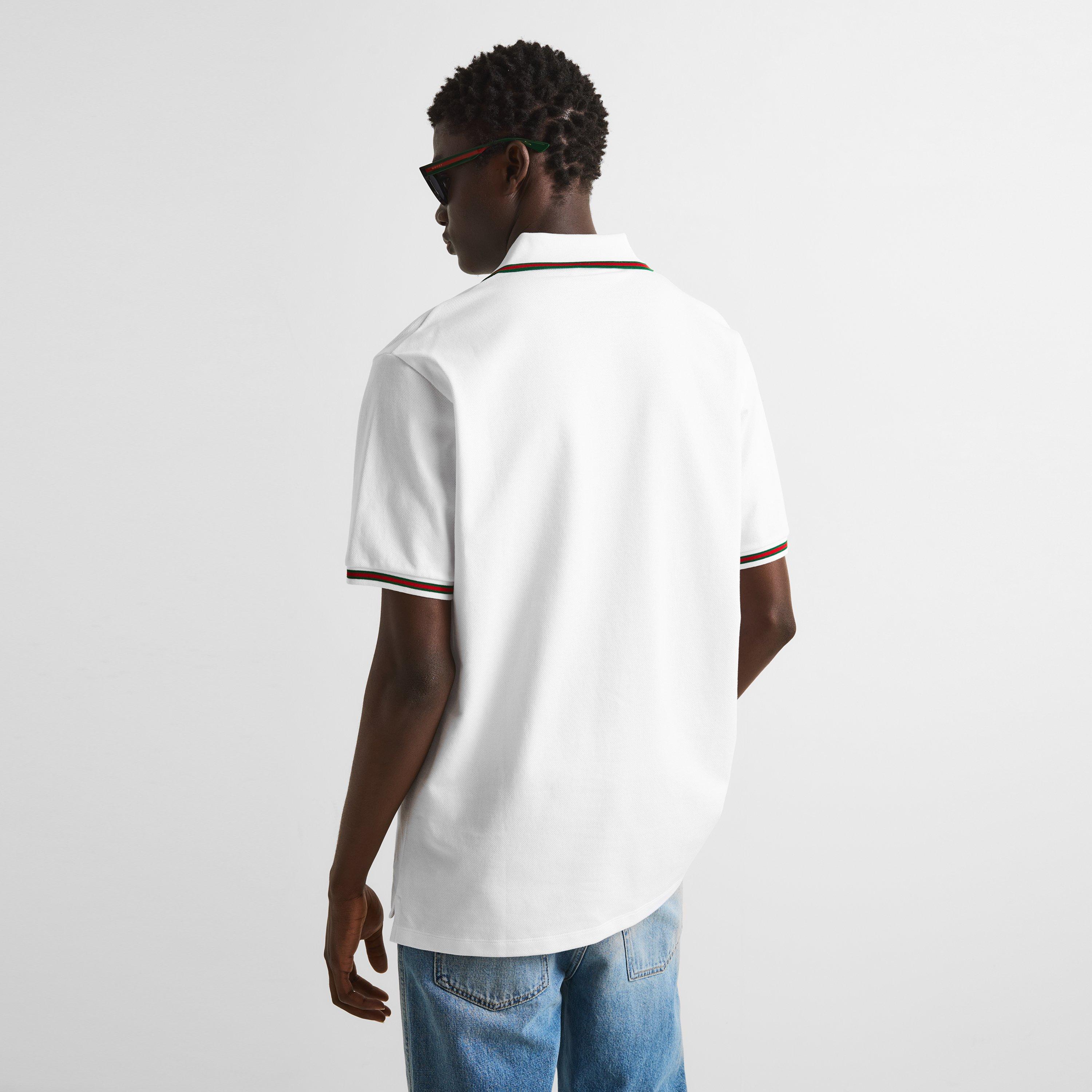 White - Gucci - Men's Short Sleeve Polo Shirt - 4