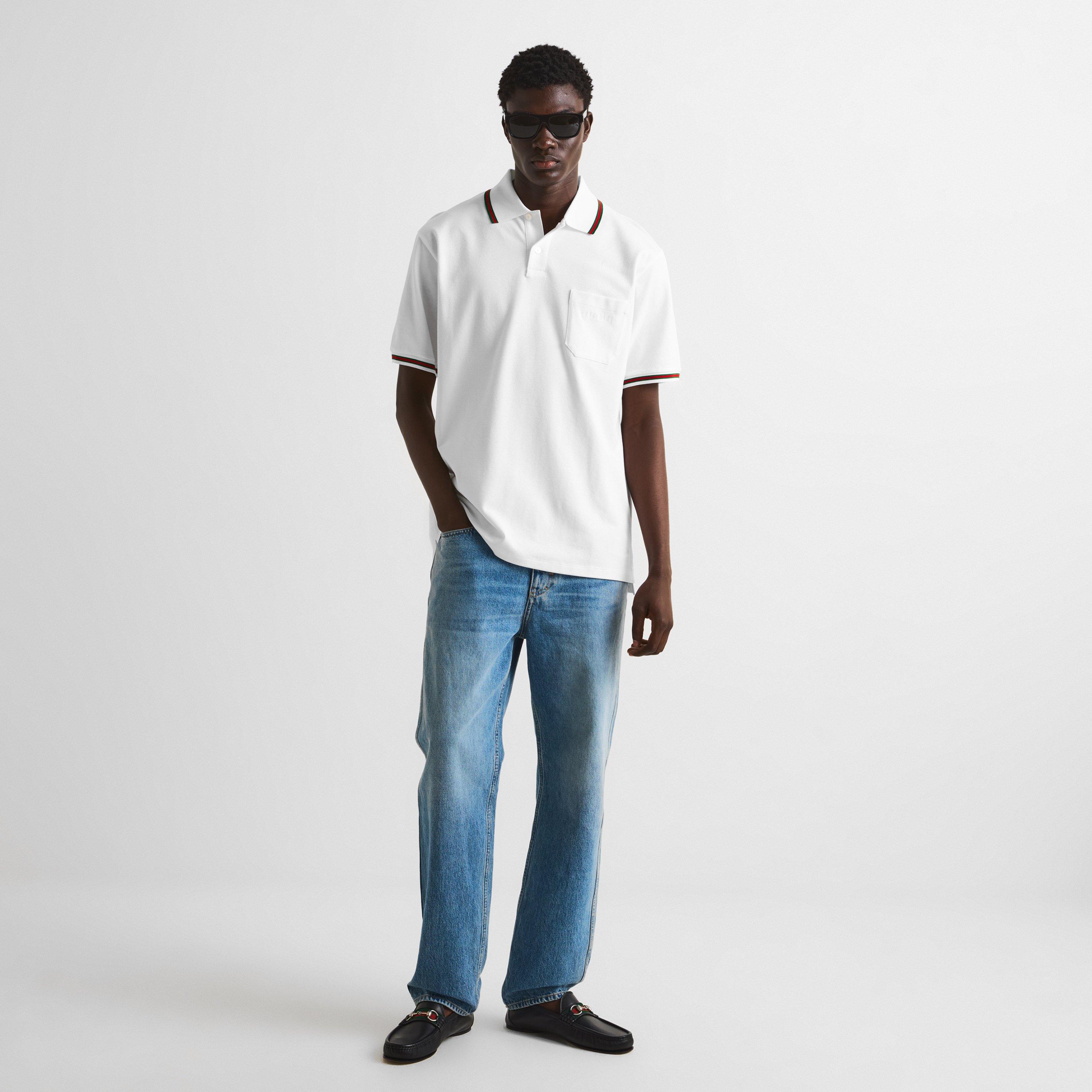 White - Gucci - Men's Short Sleeve Polo Shirt - 6