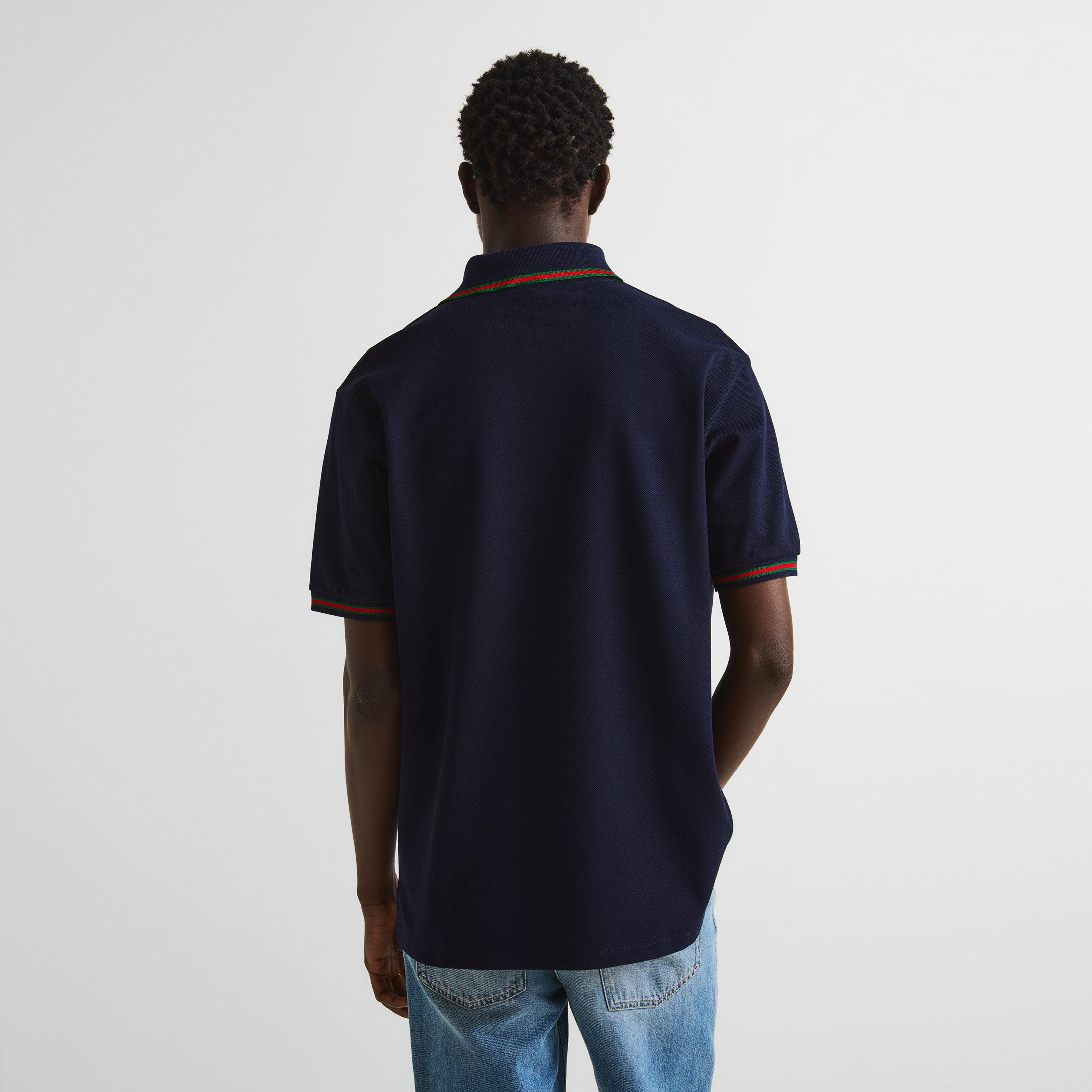 Blue Navy/Mix - Gucci - Men's Short Sleeve Polo Shirt - 4