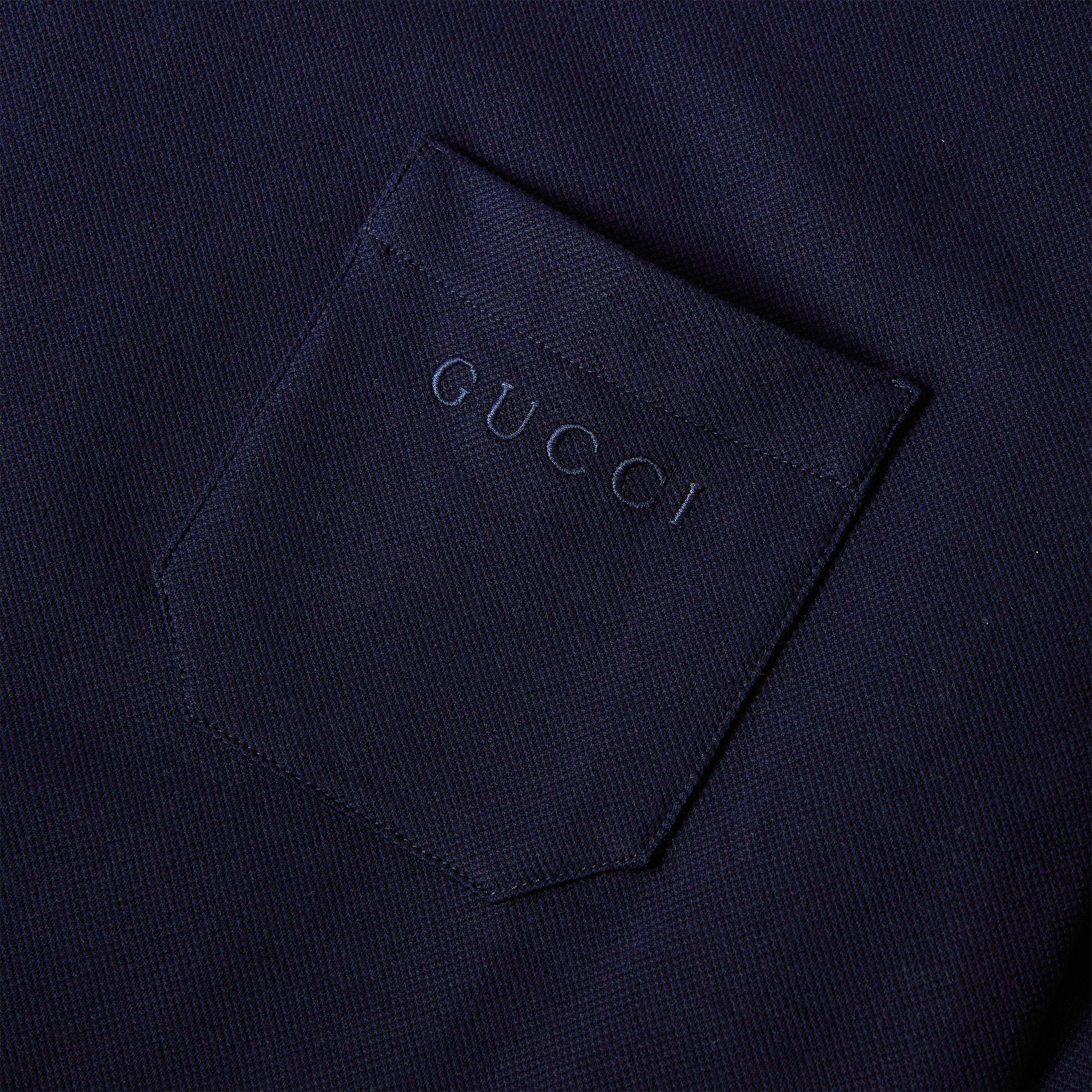 Blue Navy/Mix - Gucci - Men's Short Sleeve Polo Shirt - 3
