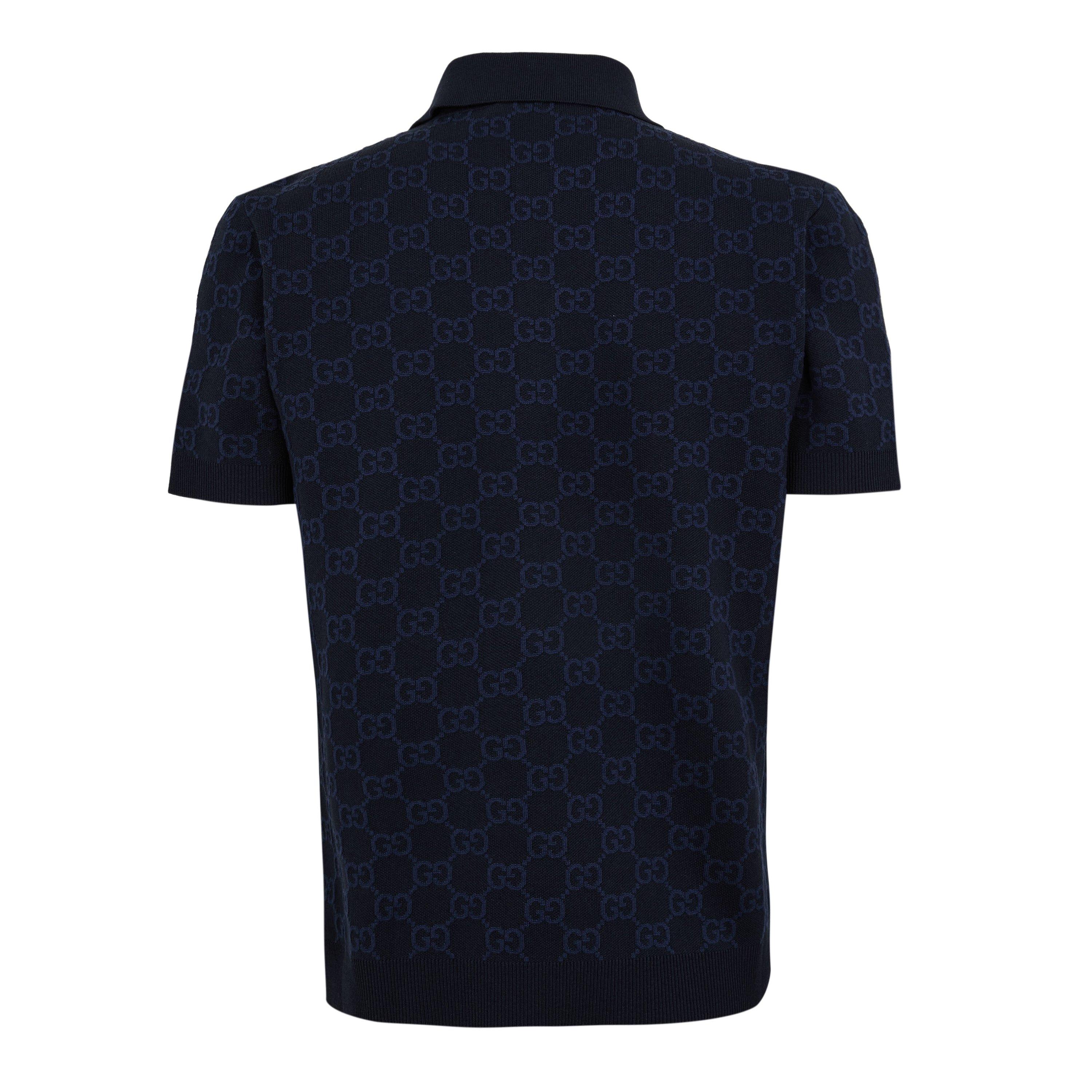 Dark Navy - Gucci - Gucci Cttn Silk Polo Sn61 - 2