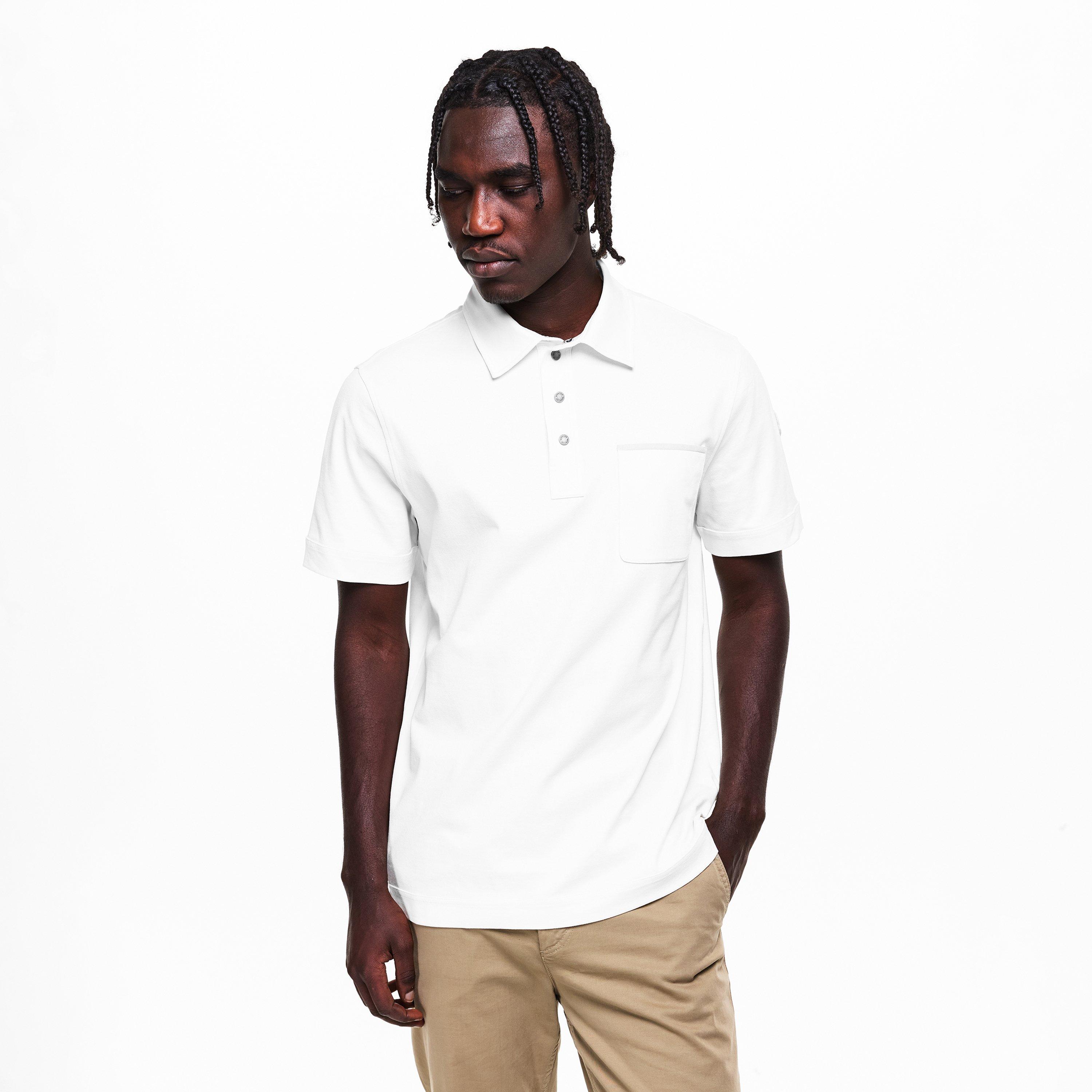 White 050 - Moncler - Men's Short Sleeve Polo Shirt - 3