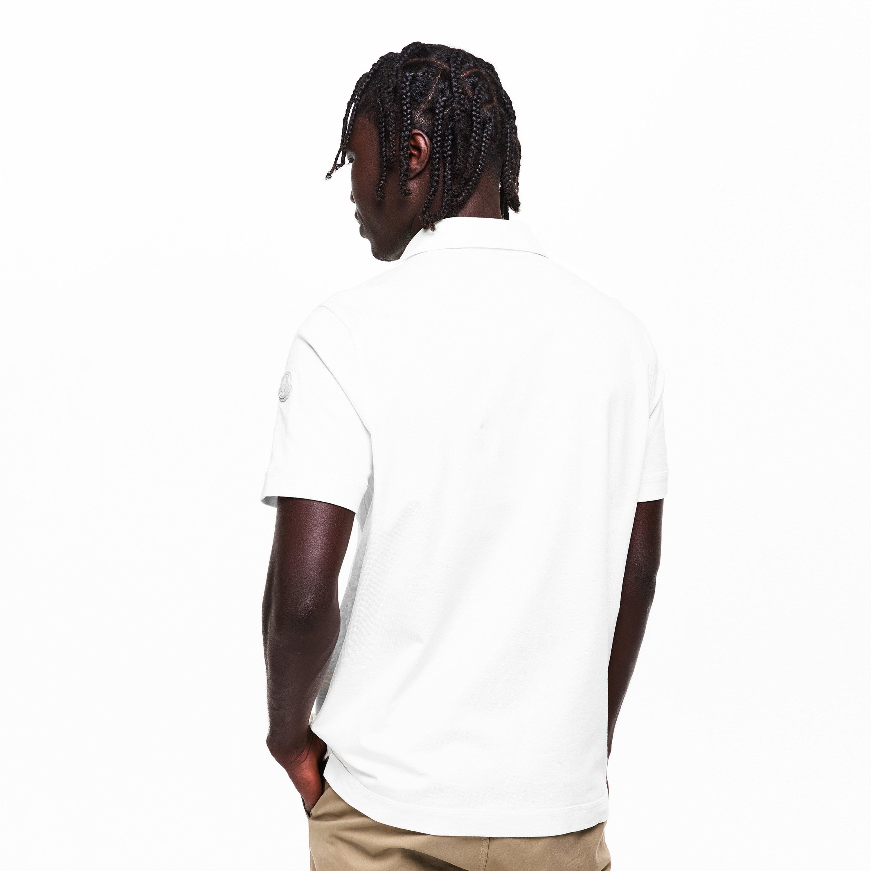 White 050 - Moncler - Men's Short Sleeve Polo Shirt - 4