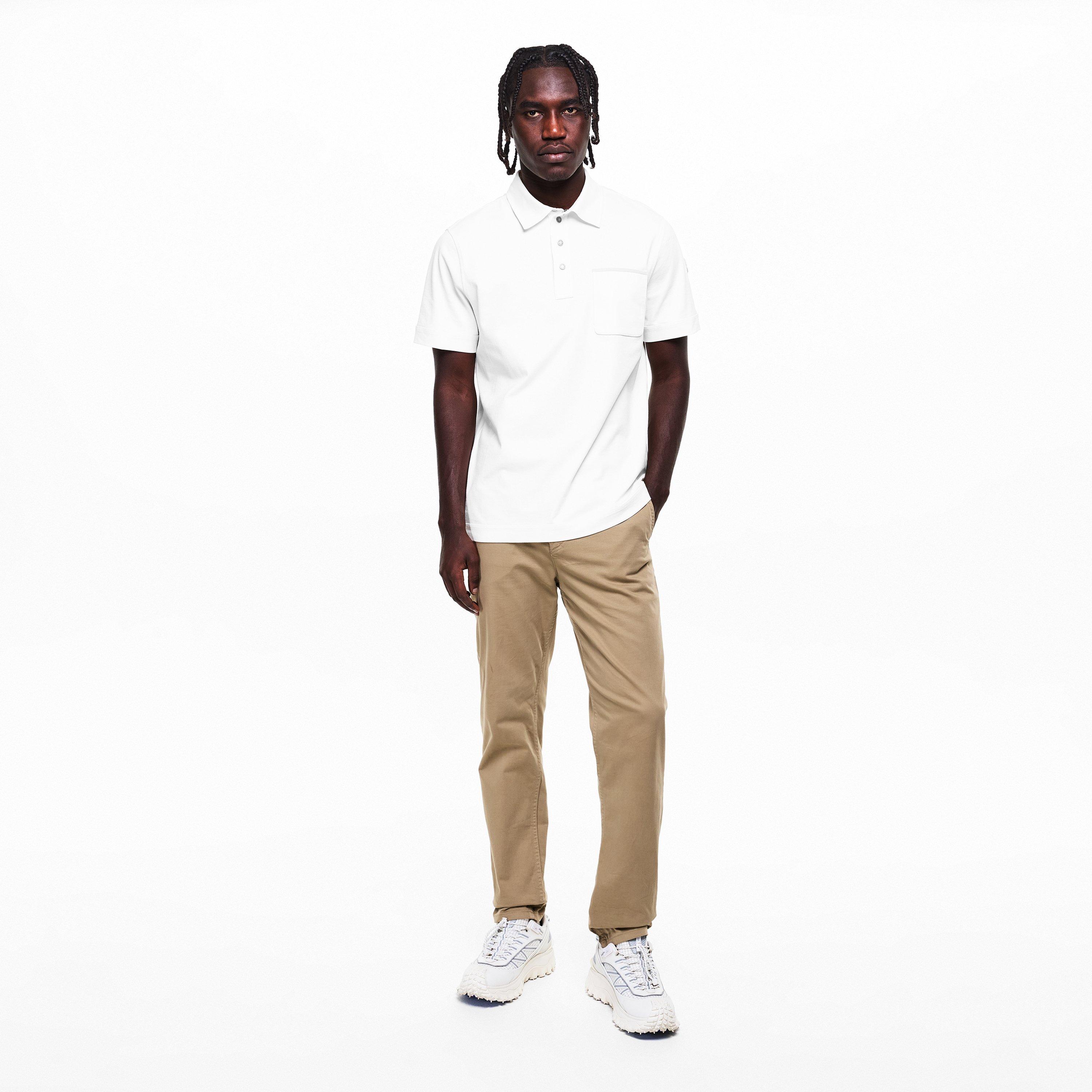 White 050 - Moncler - Men's Short Sleeve Polo Shirt - 6