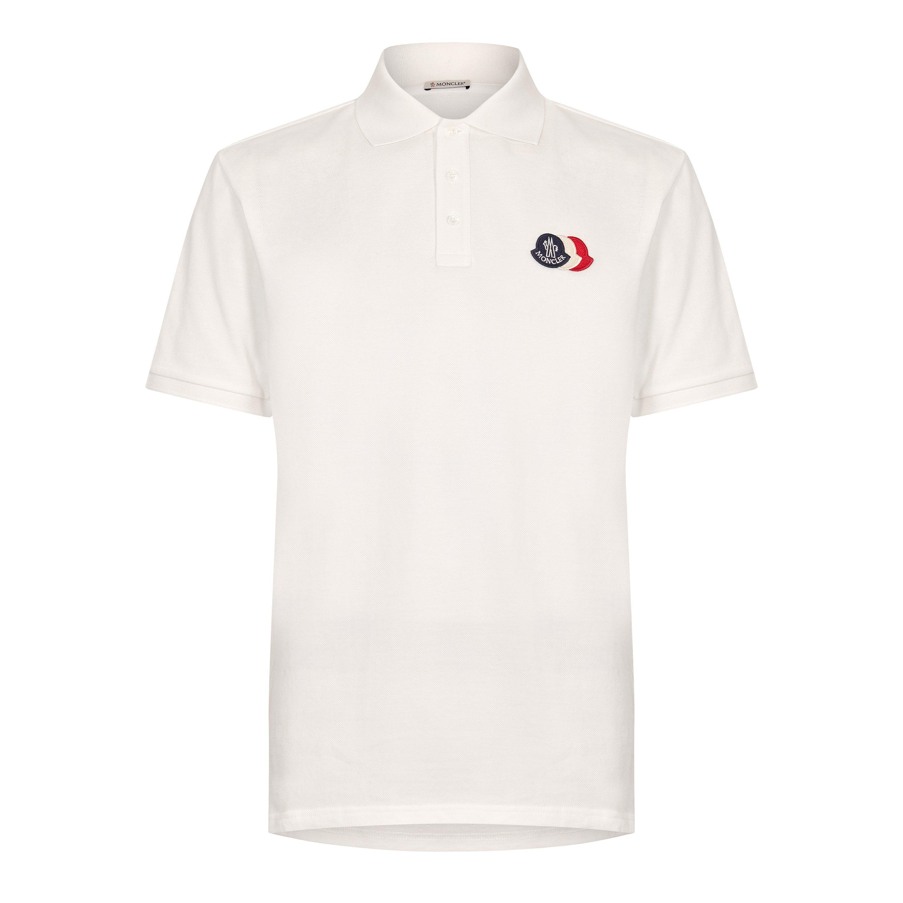 Moncler Men's Short Sleeve Polo Shirt - White 034 - M