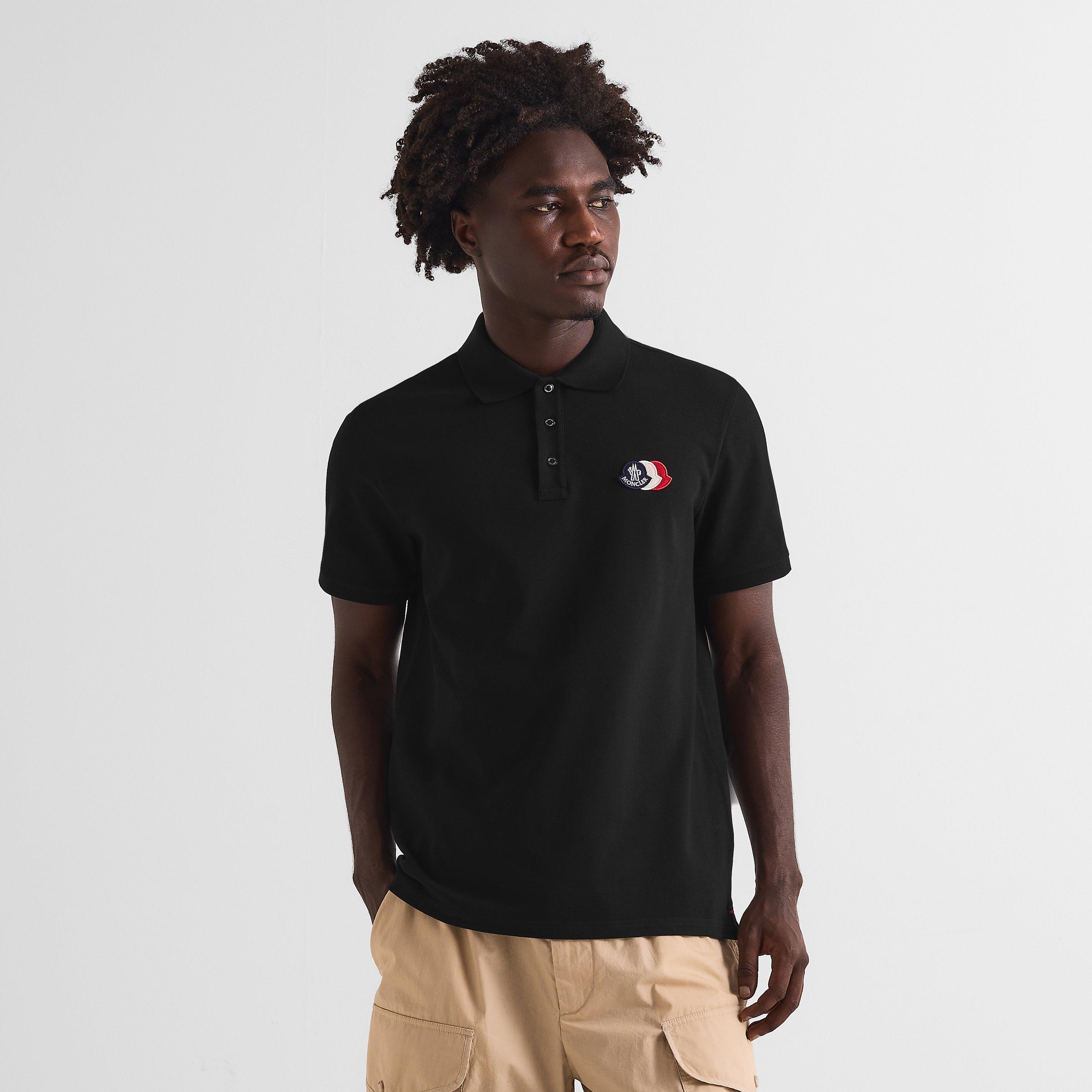Black 999 - Moncler - Men's Short Sleeve Polo Shirt - 3