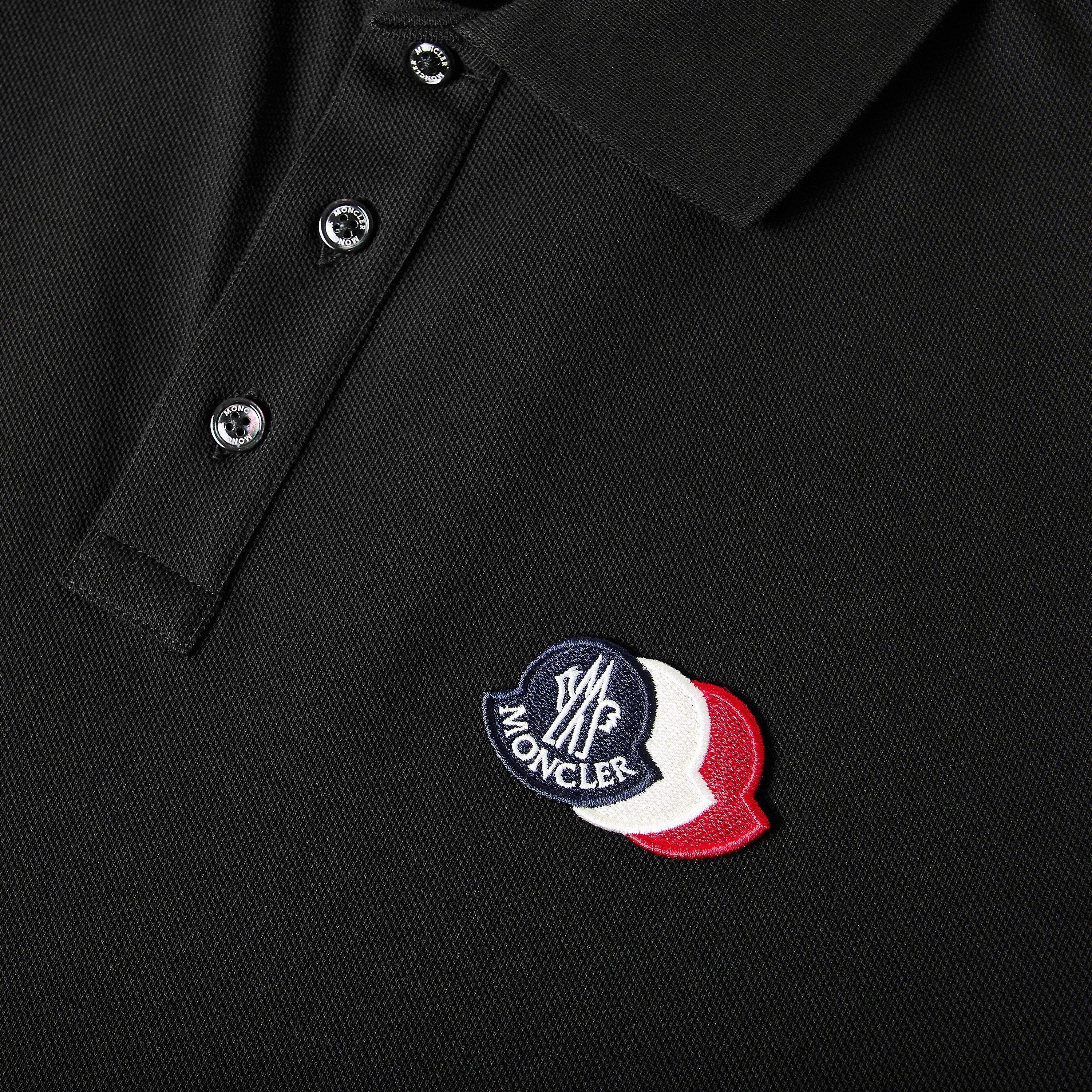 Black 999 - Moncler - Men's Short Sleeve Polo Shirt - 5