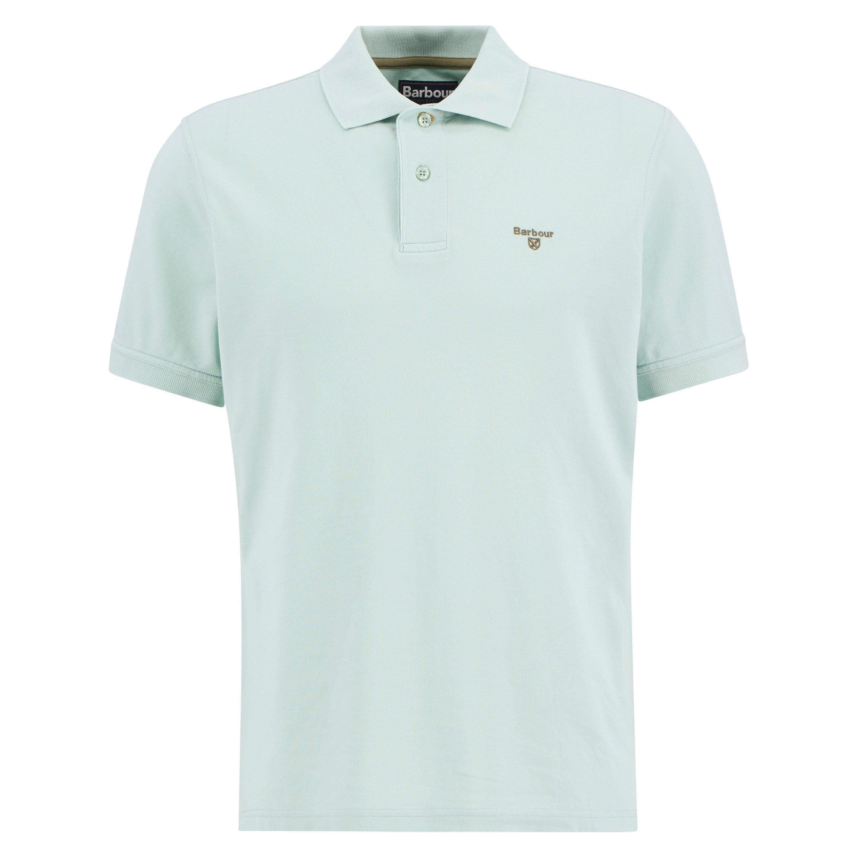 Barbour Men's Short Sleeve Polo Shirt - Mint Blue - 2XL