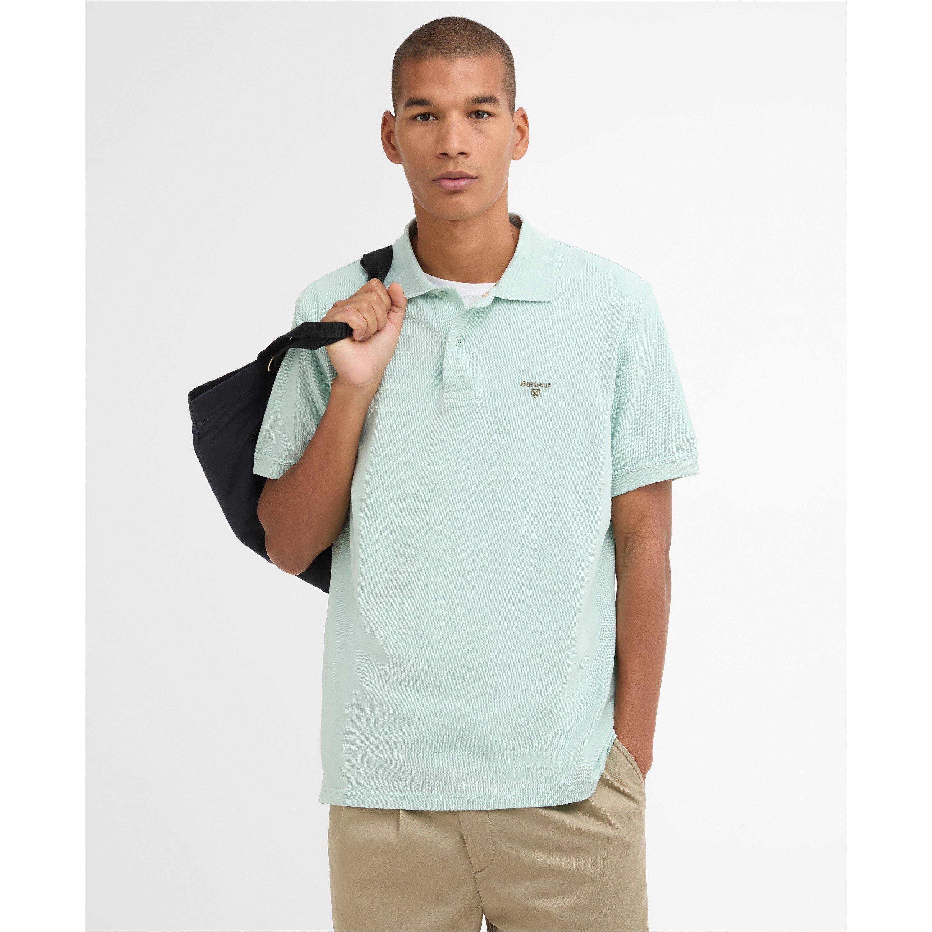 Mint Blue - Barbour - Men's Short Sleeve Polo Shirt - 2