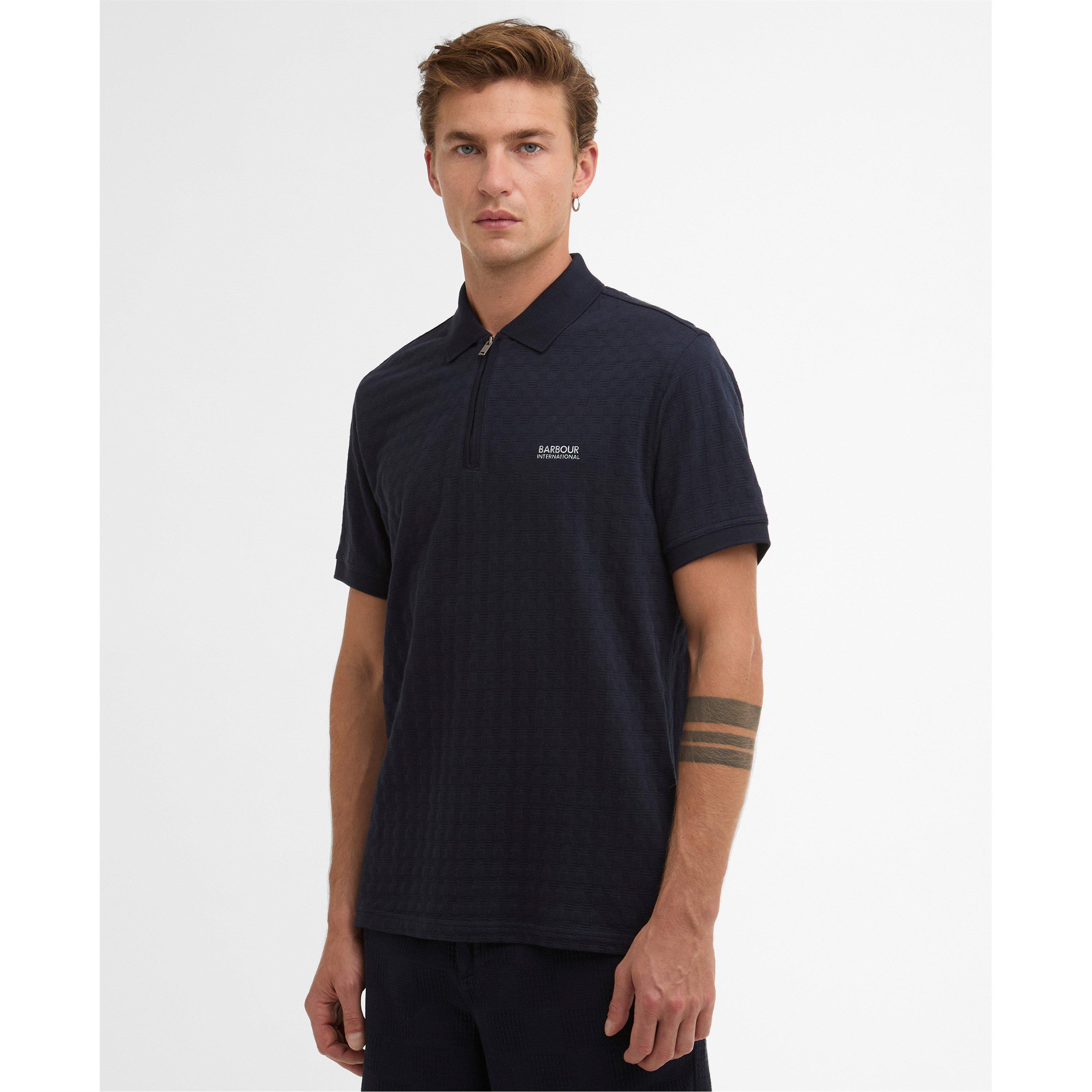 Navy - Barbour International - Men's Short Sleeve Polo Shirt - 2