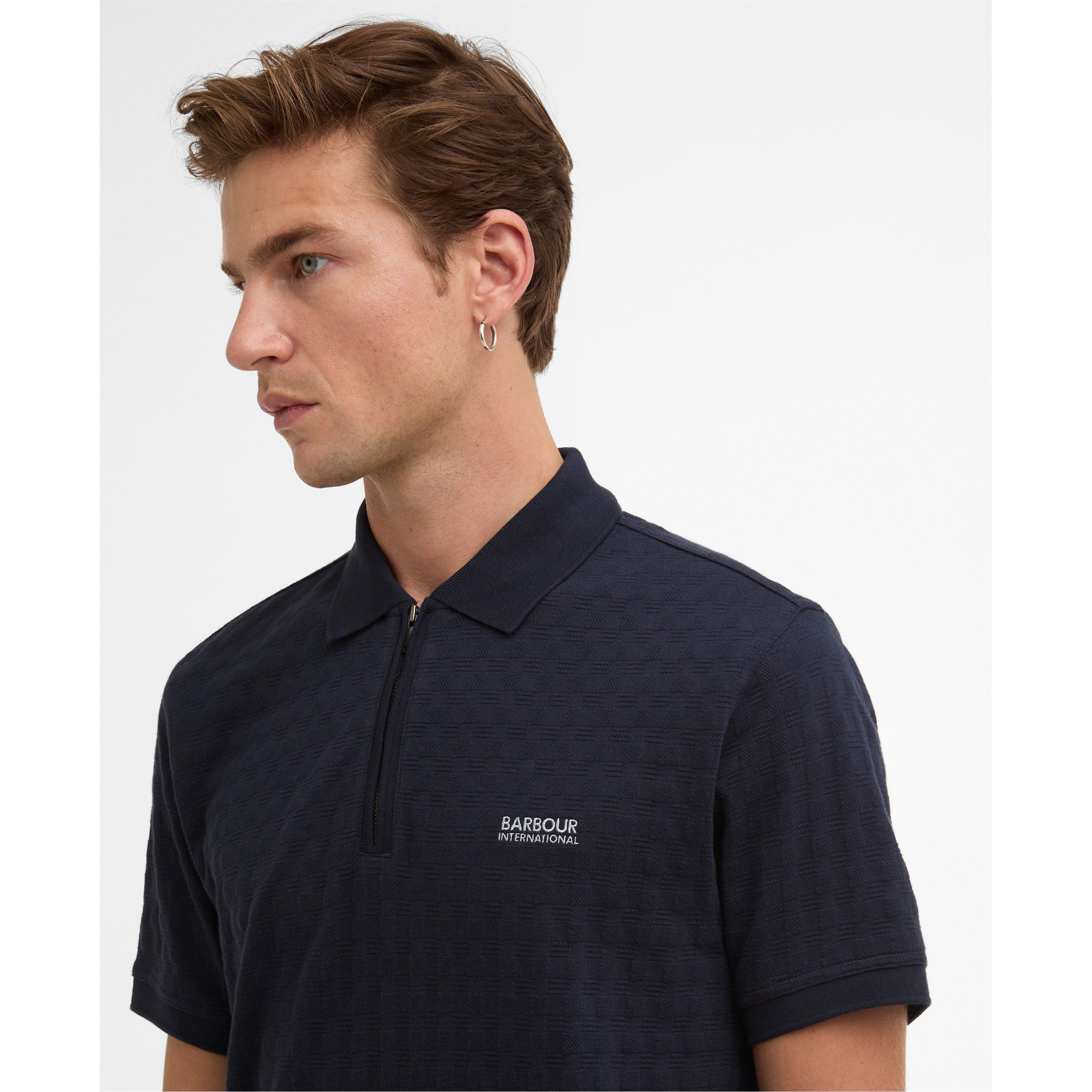 Navy - Barbour International - Men's Short Sleeve Polo Shirt - 4