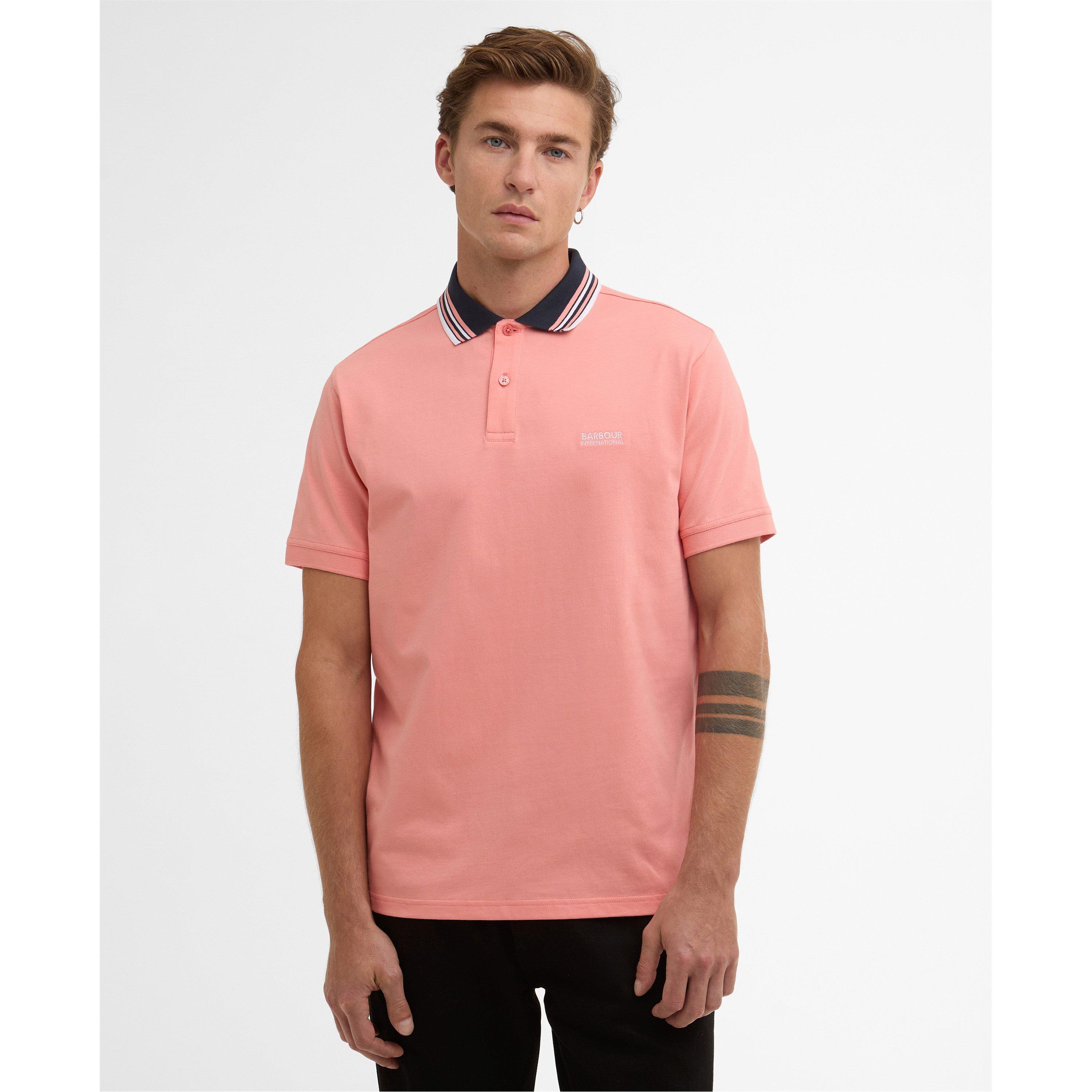 Burnt Coral - Barbour International - Men's Short Sleeve Polo Shirt - 2