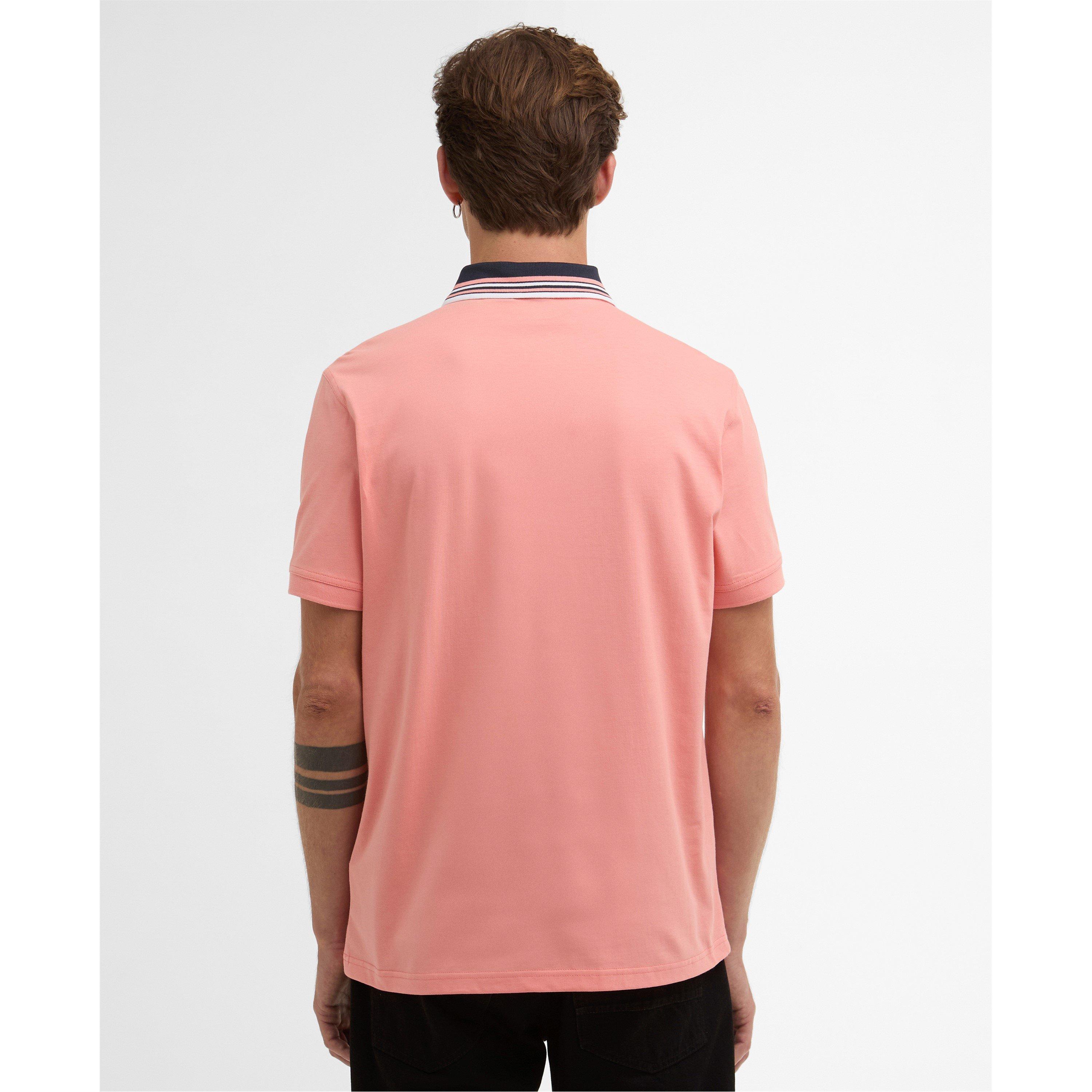 Burnt Coral - Barbour International - Men's Short Sleeve Polo Shirt - 3