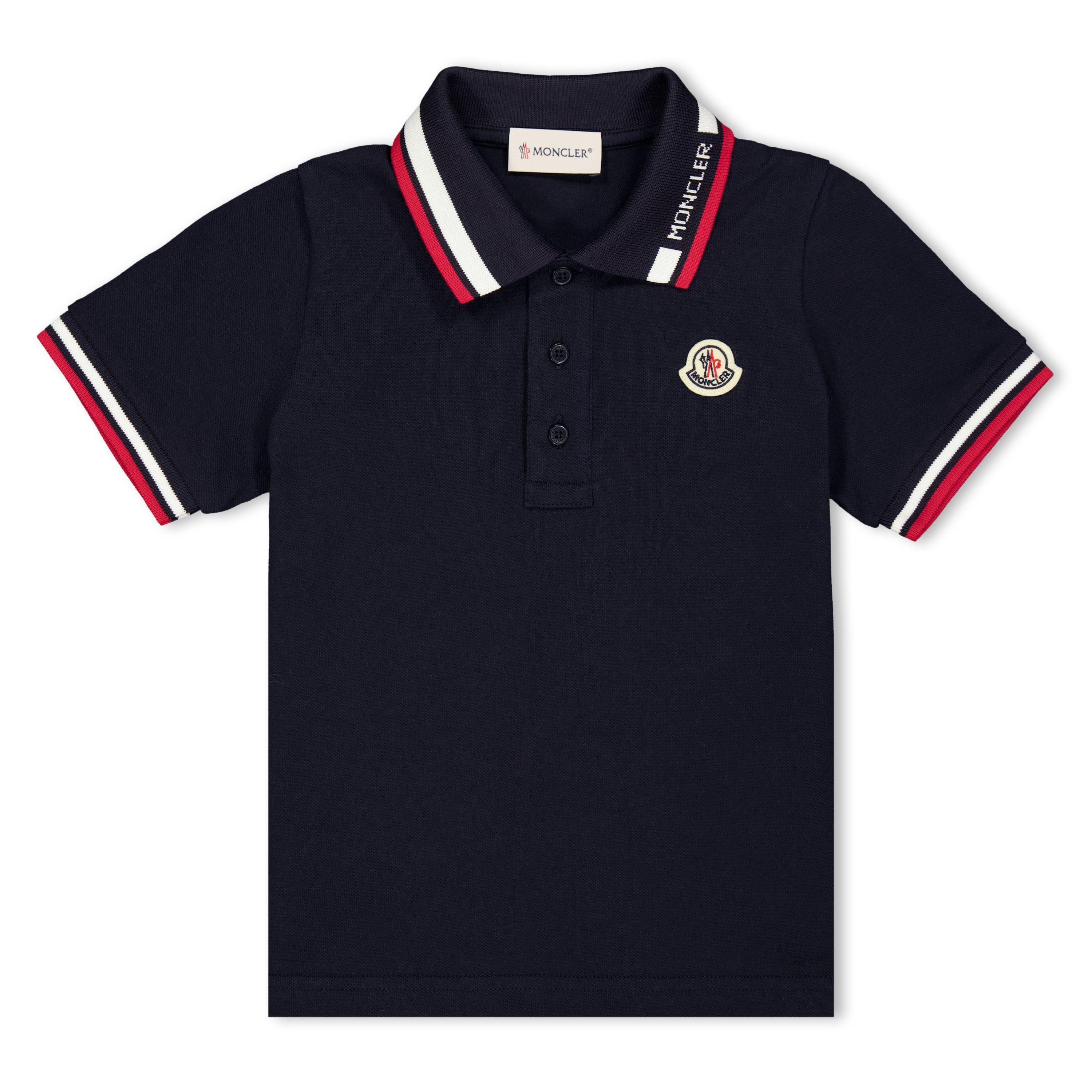 Navy 778 - Moncler - Kids' Short Sleeve Polo Shirt - 1
