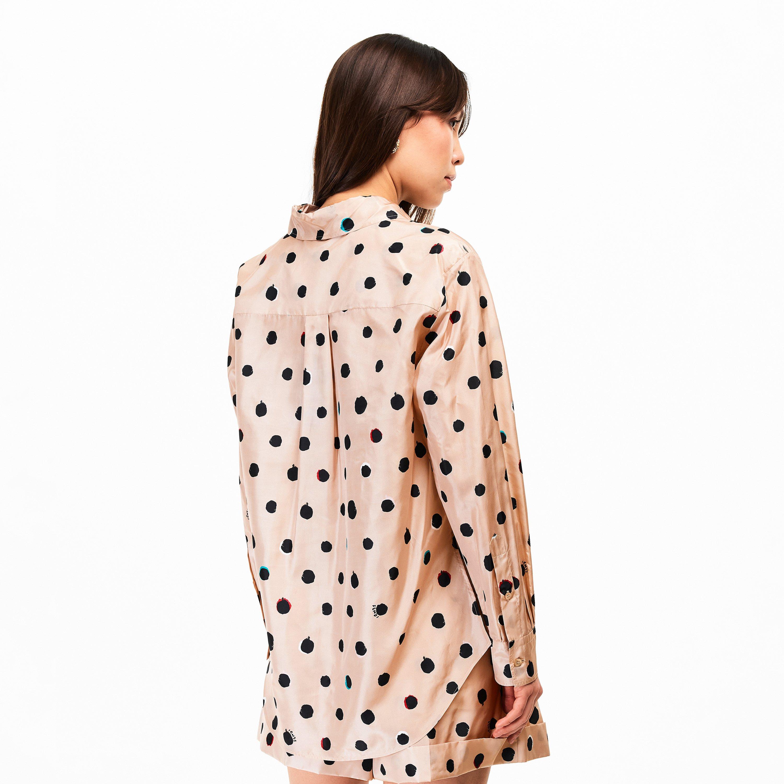 Mou 26 - Fendi - Women's Polka Long Sleeve Blouse - 4