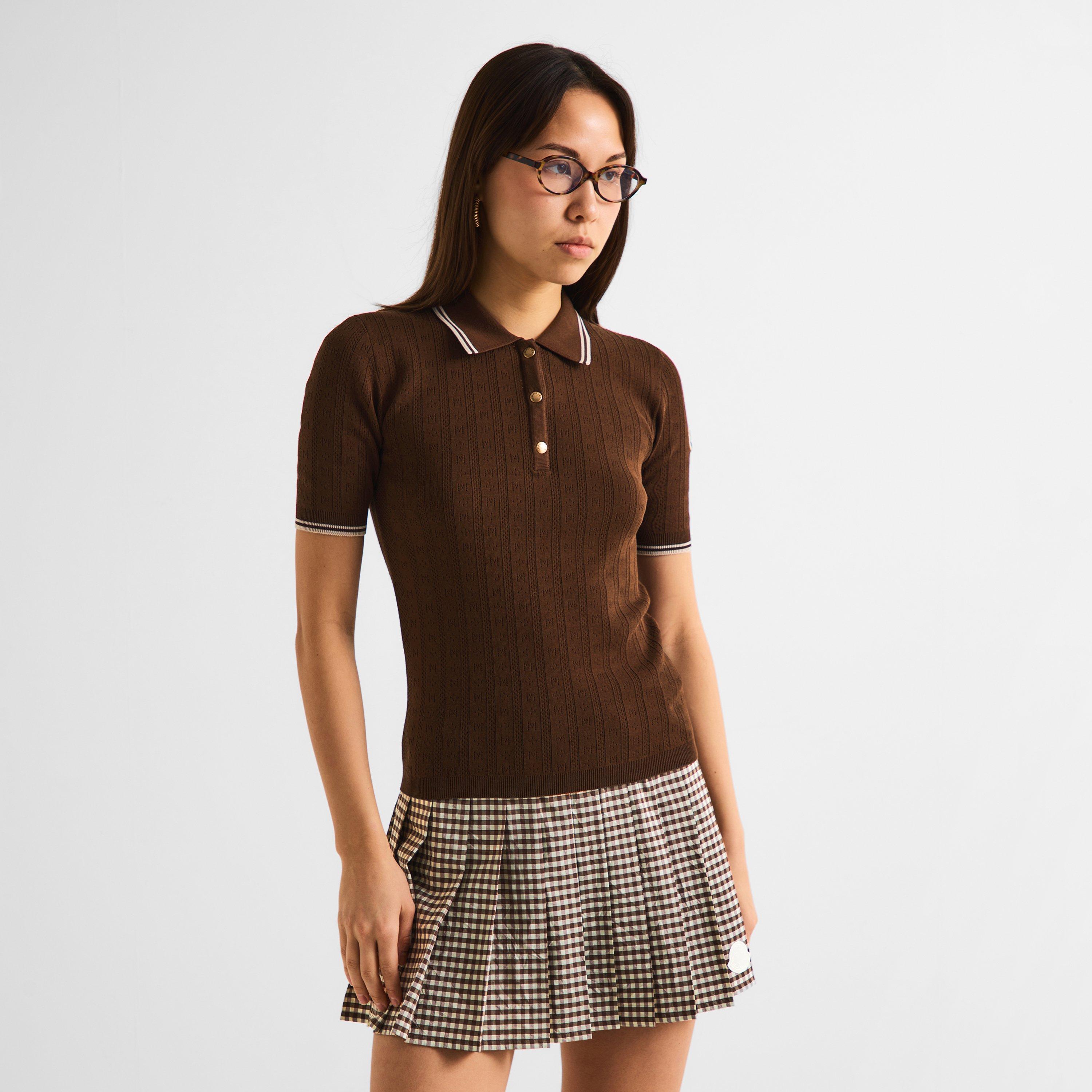 Cognac 242 - Moncler - Women's Short Sleeve Polo Shirt - 3