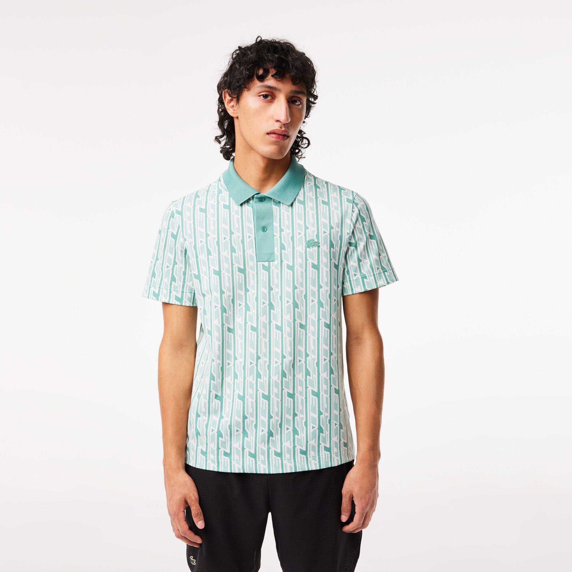 Men's Printed Short-Sleeve Polo Shirt