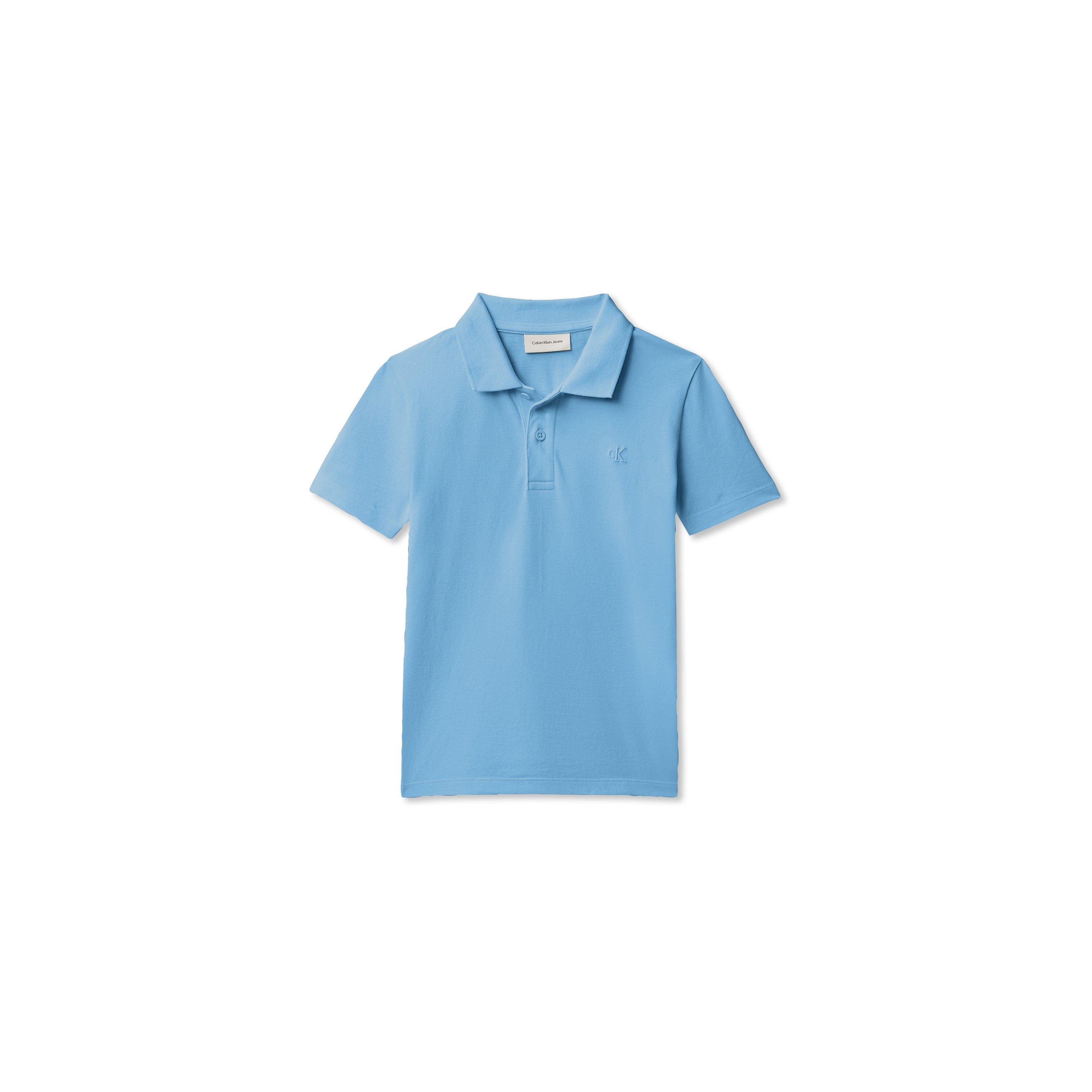Calvin Klein Kids' Short Sleeve Polo Shirt - Blue - Size 8Y