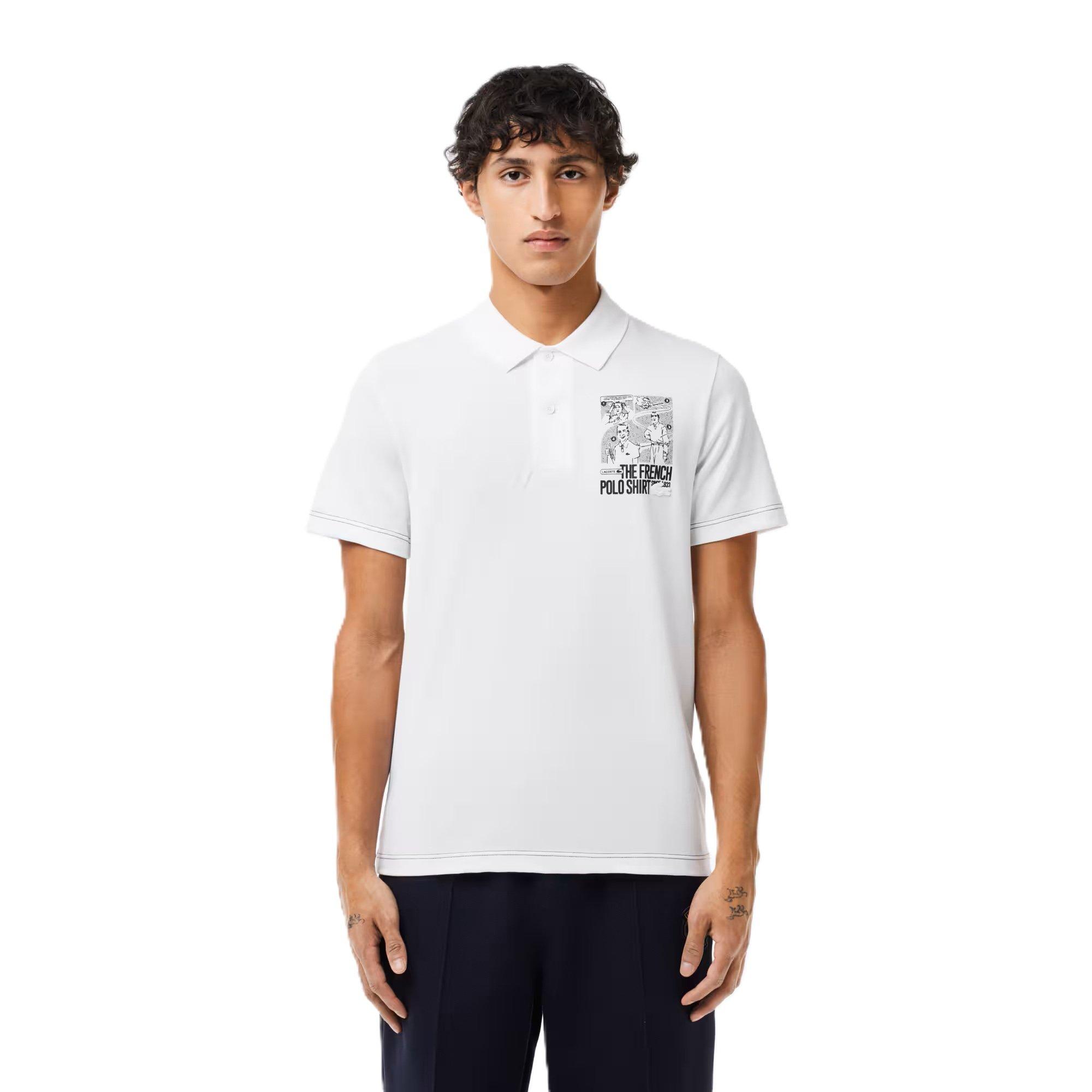 White - Lacoste - Men's Short-Sleeve Polo Shirt - 1