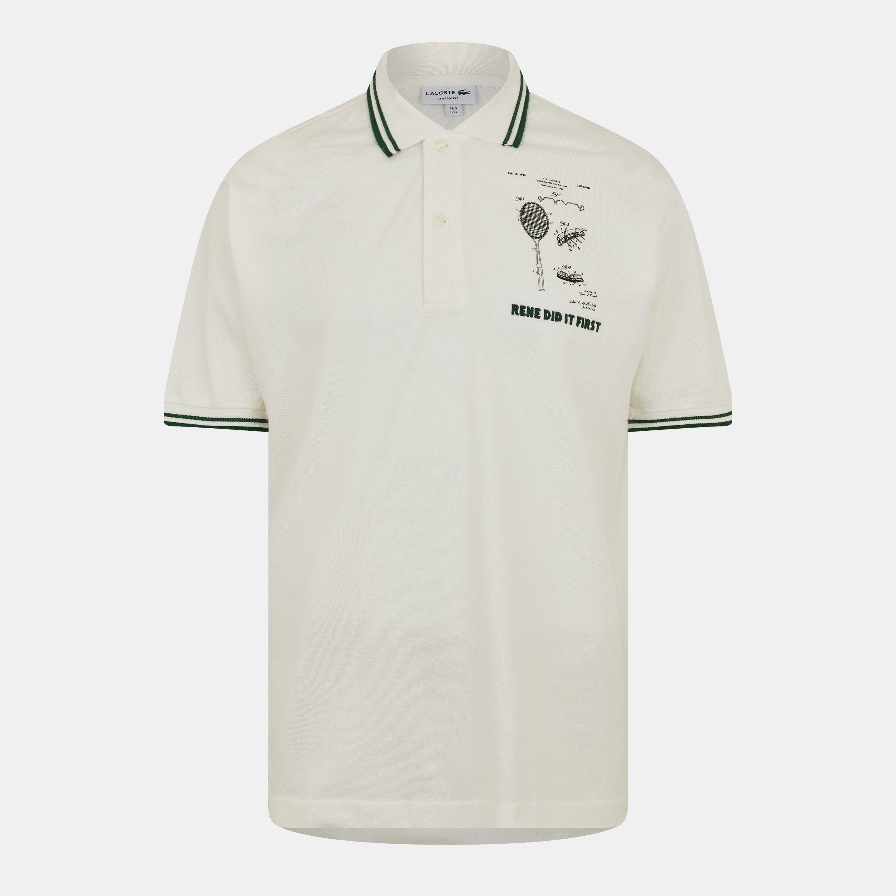 Lacoste Men's Short Sleeve Polo Shirt - Flour - XS
